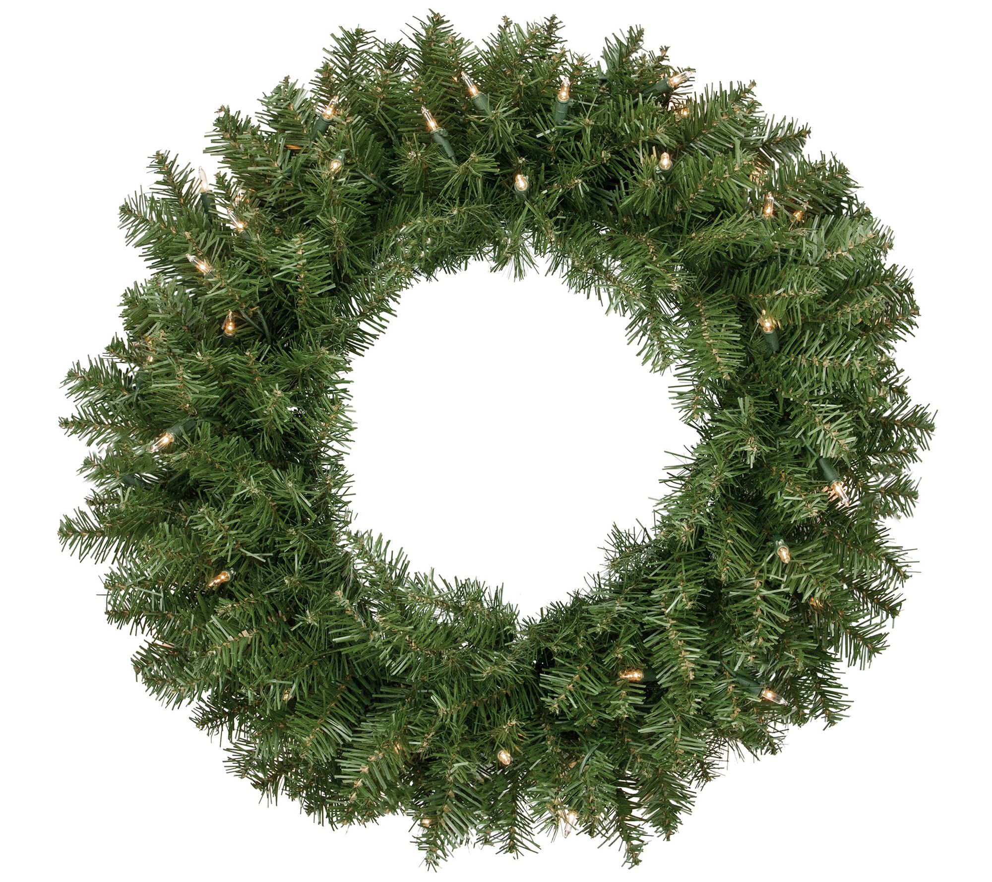 Northlight Rockwood Pine 24-Inch Christmas Wrea th Clear Light