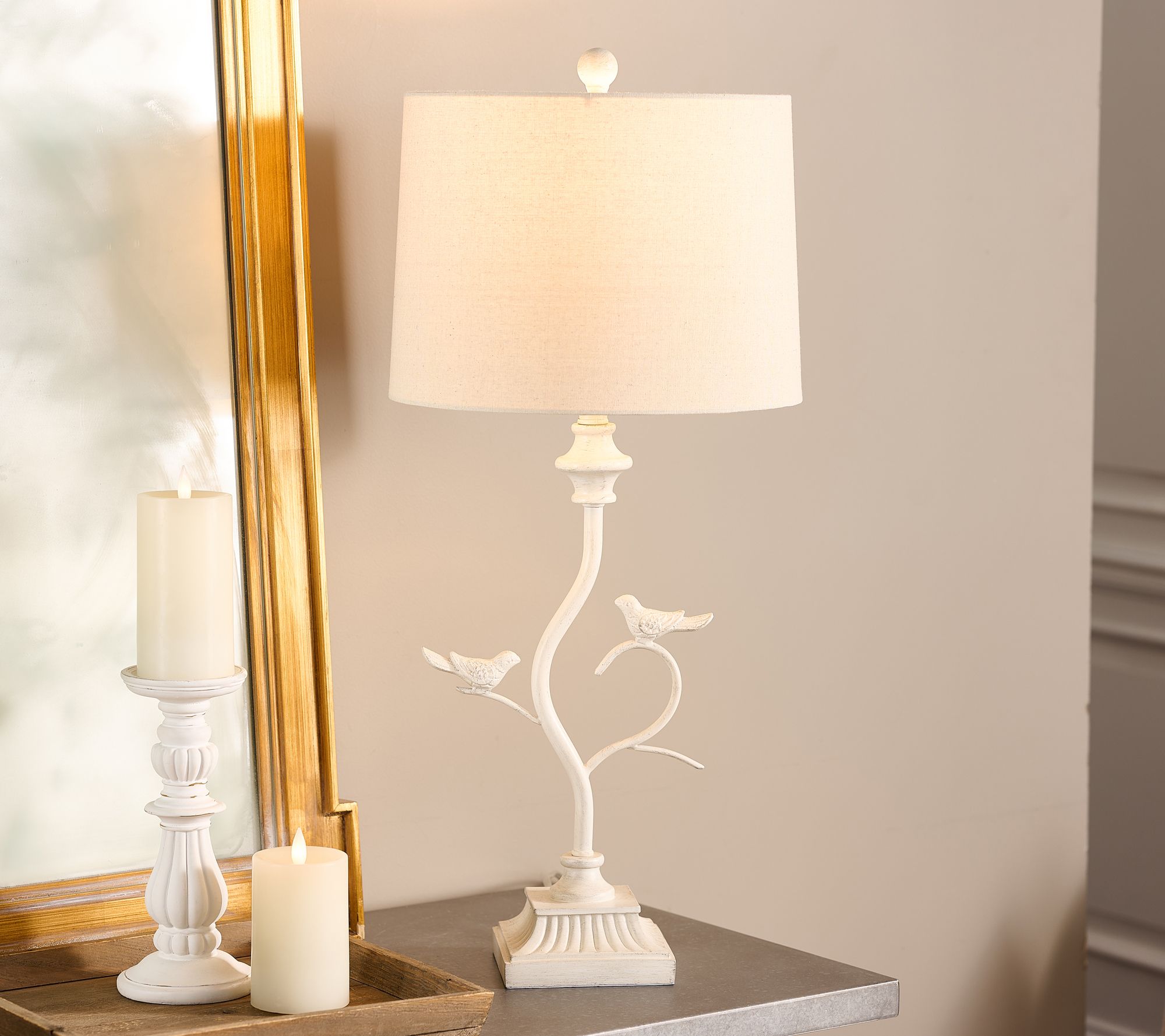 Bird Friends Lamp with Shade by Valerie
