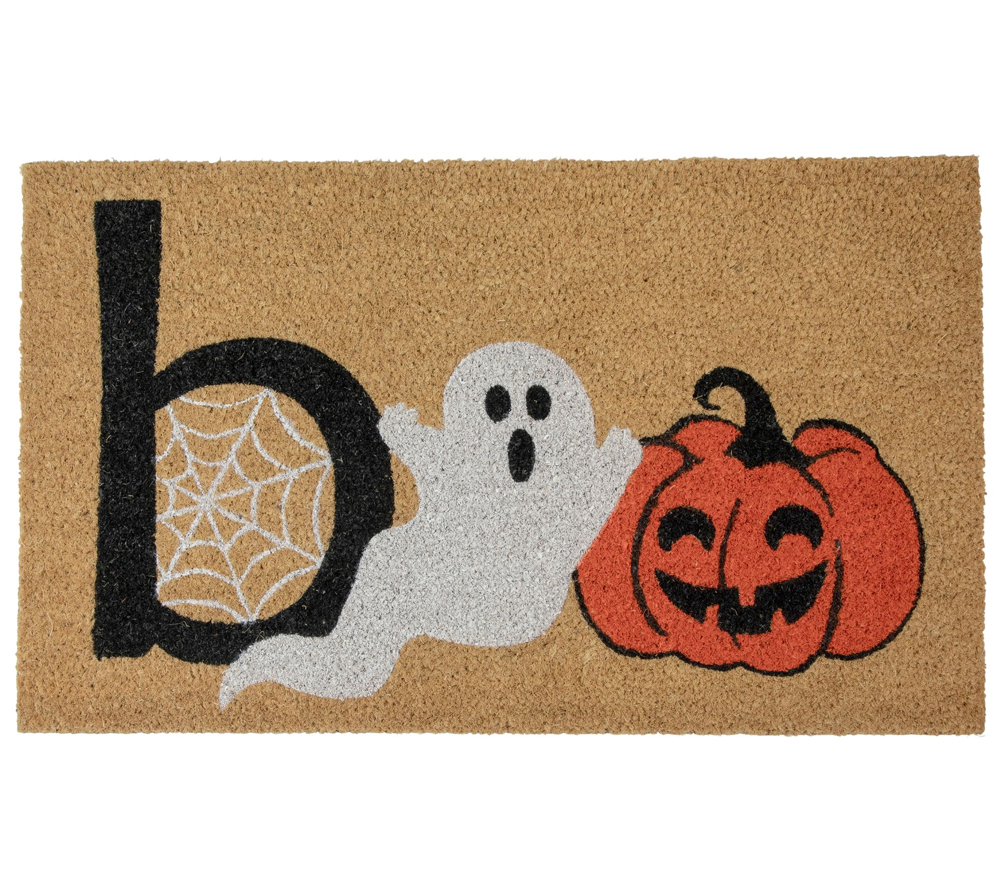 Northlight Natural Coir "Boo" Halloween Doormat  18" x 30"