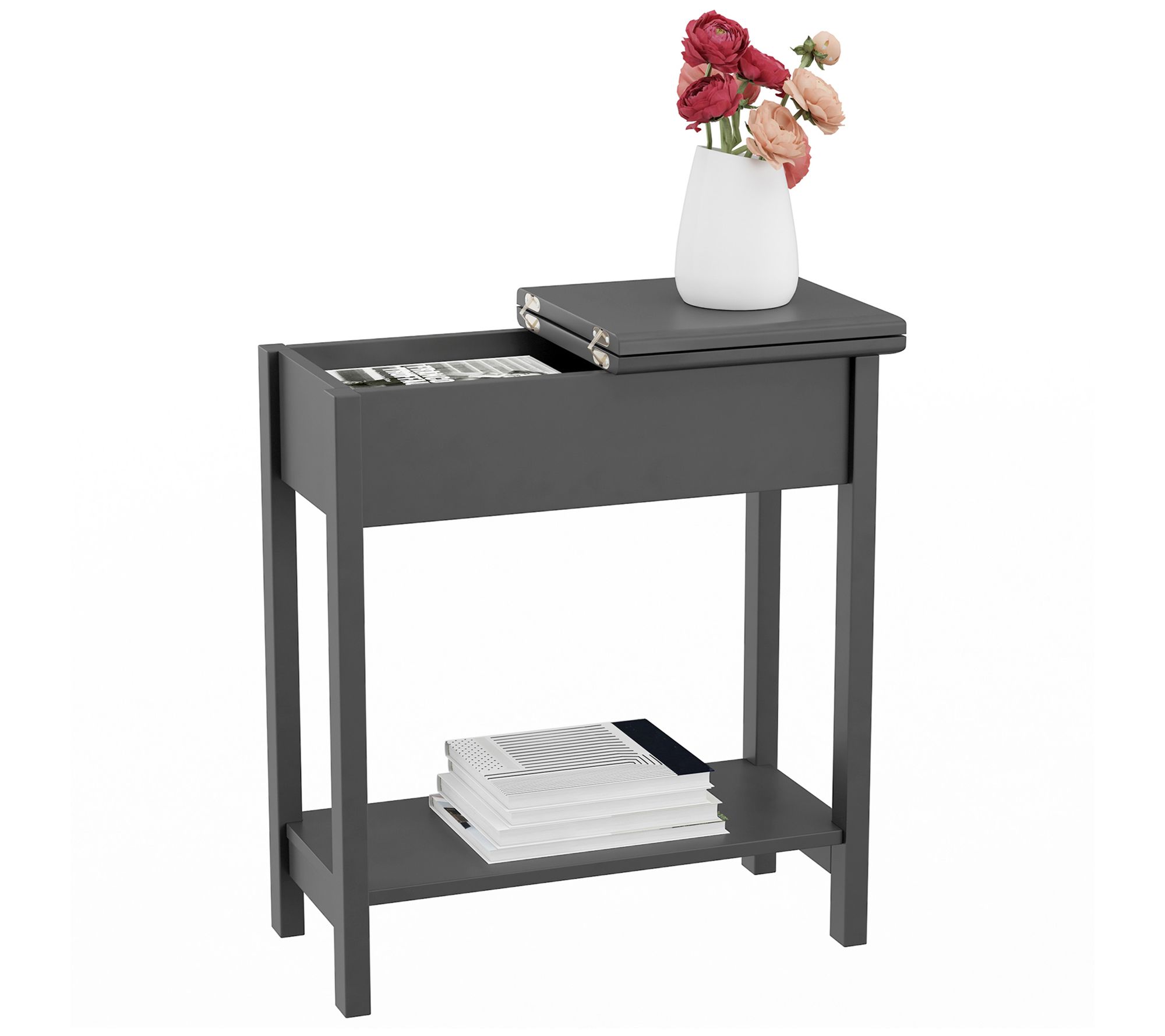 Lavish Home 2 FlipTop Console Tables Hidden Higed Storage