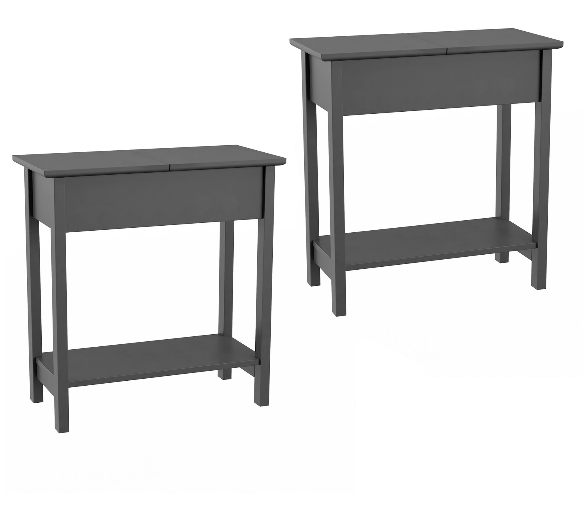 Lavish Home 2 Flip-Top Console Tables Hidden Higed Storage