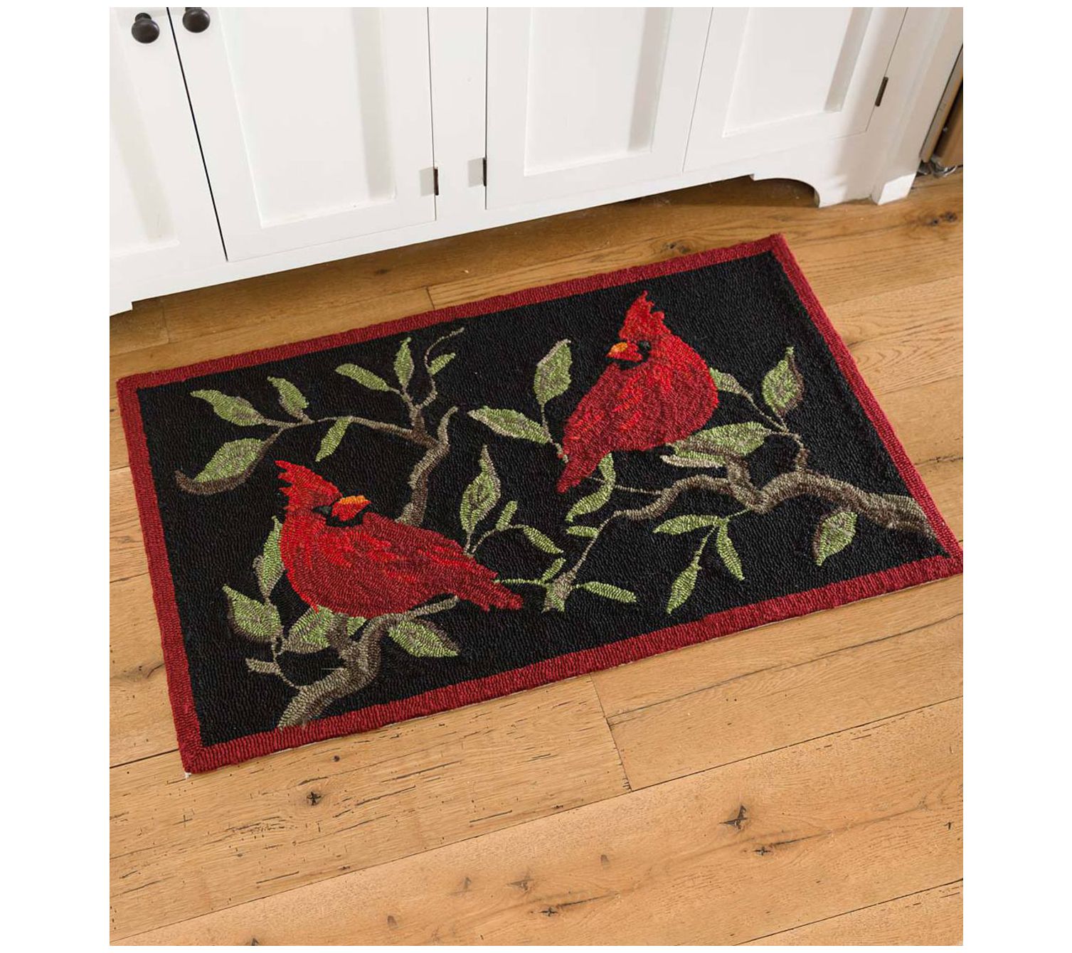 Plow & Hearth Indoor/Outdoor Cardinal Accent Ru g