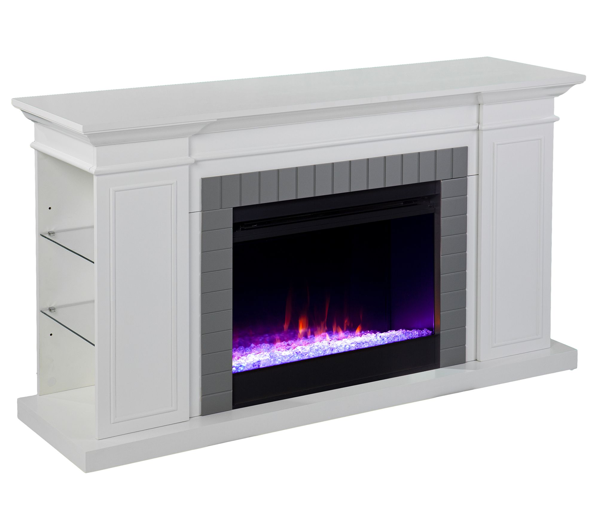 SEI Furniture Rylana Bookcase Color Changing Fi replace