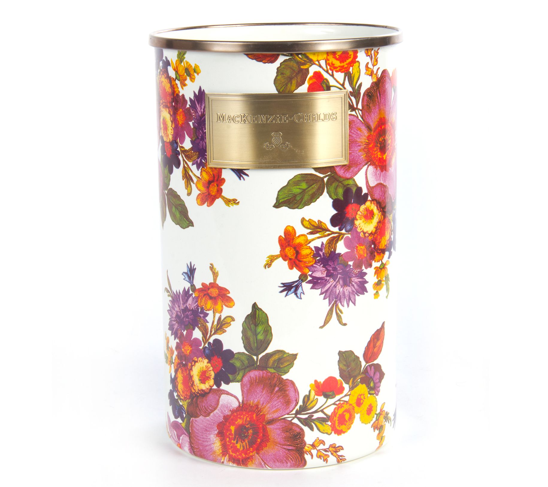 Mackenzie-Childs White Flower Market Utensil Ho lder