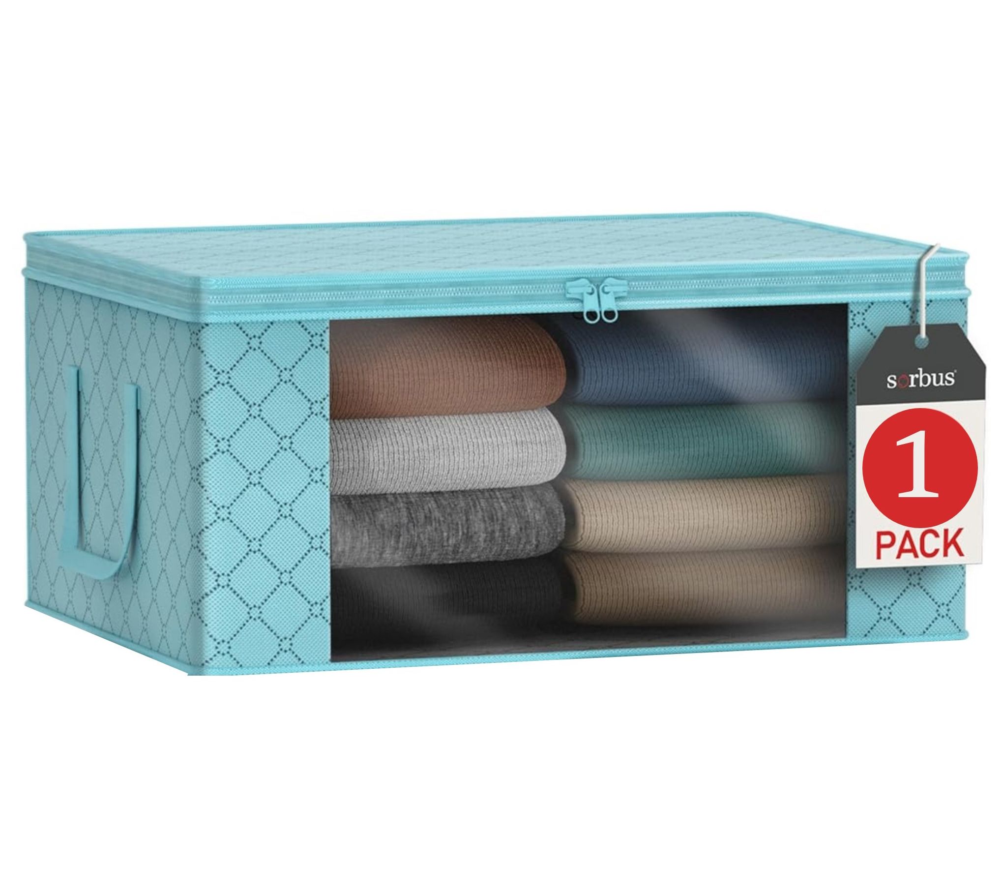 Sorbus Foldable Storage Organizer Bag with Window and Handles