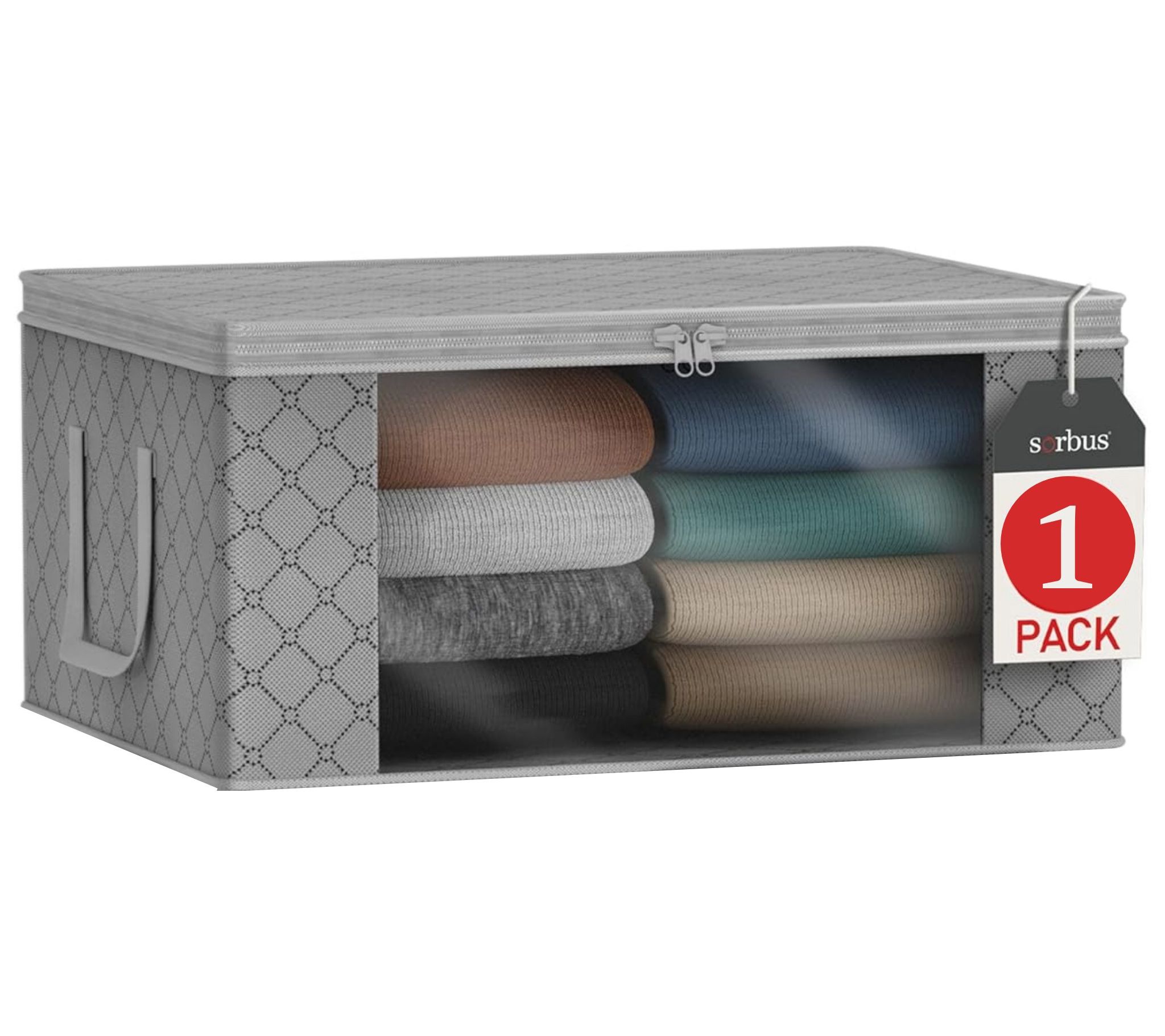 Sorbus Foldable Storage Organizer Bag with Window and Handles