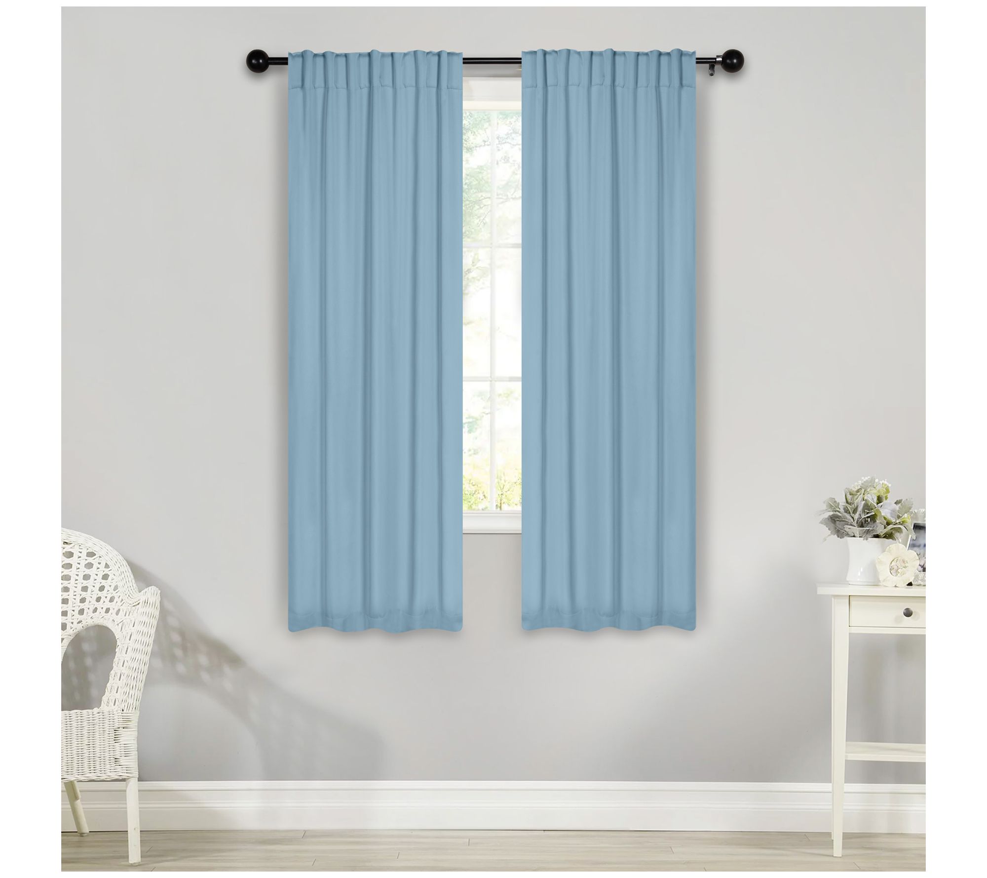Superior Solid Room Darkening Blackout CurtainsBack Tab 26x63
