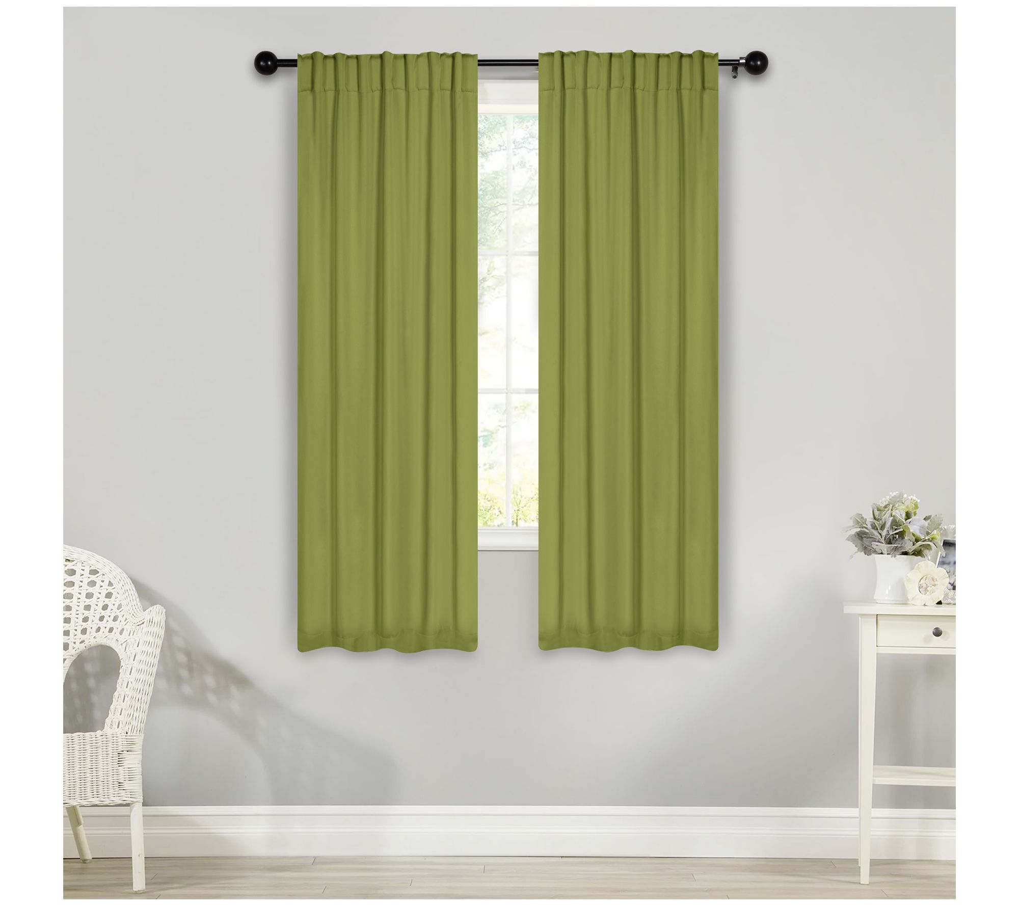 Superior Solid Room Darkening Blackout CurtainsBack Tab 26x63