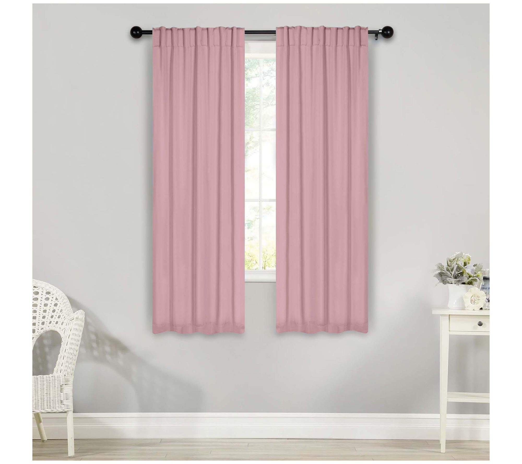 Superior Solid Room Darkening Blackout CurtainsBack Tab 26x63