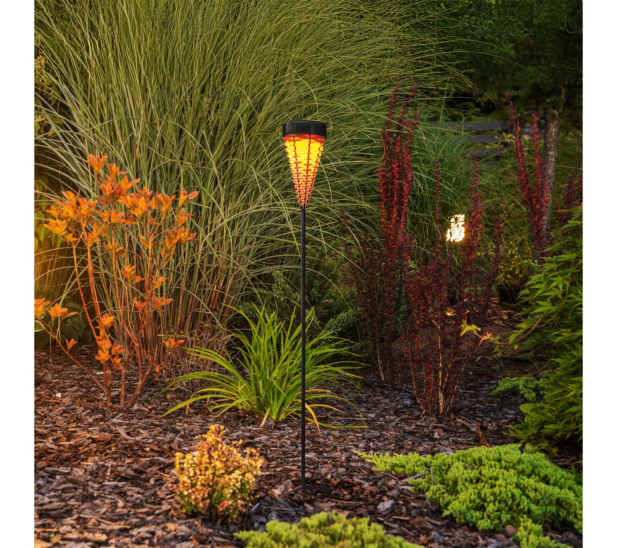 Santa's Workshop 36" Solar Plastic Rattan Stake