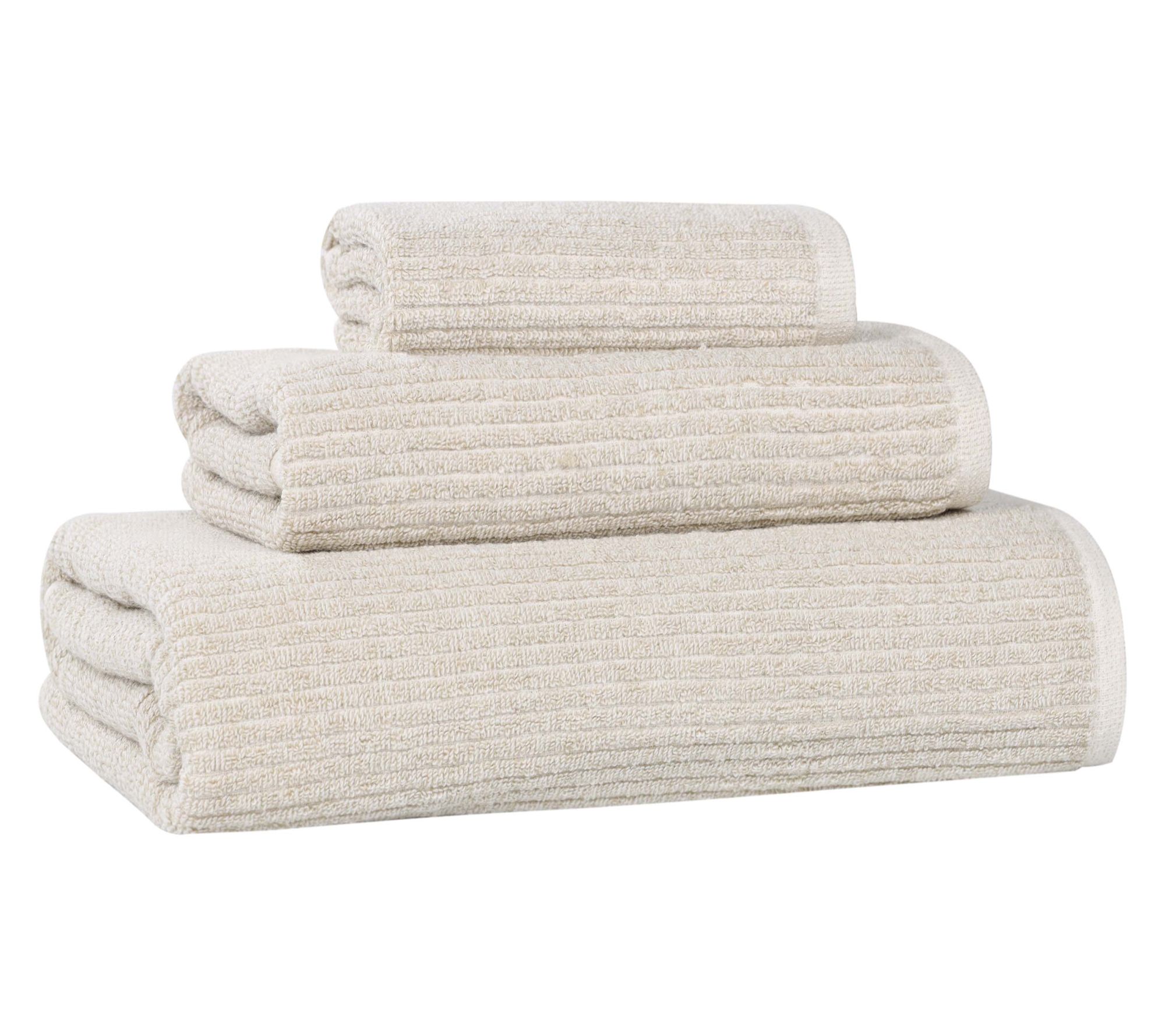 Superior Destin Cotton Blend Solid 3 Piece Towel Set