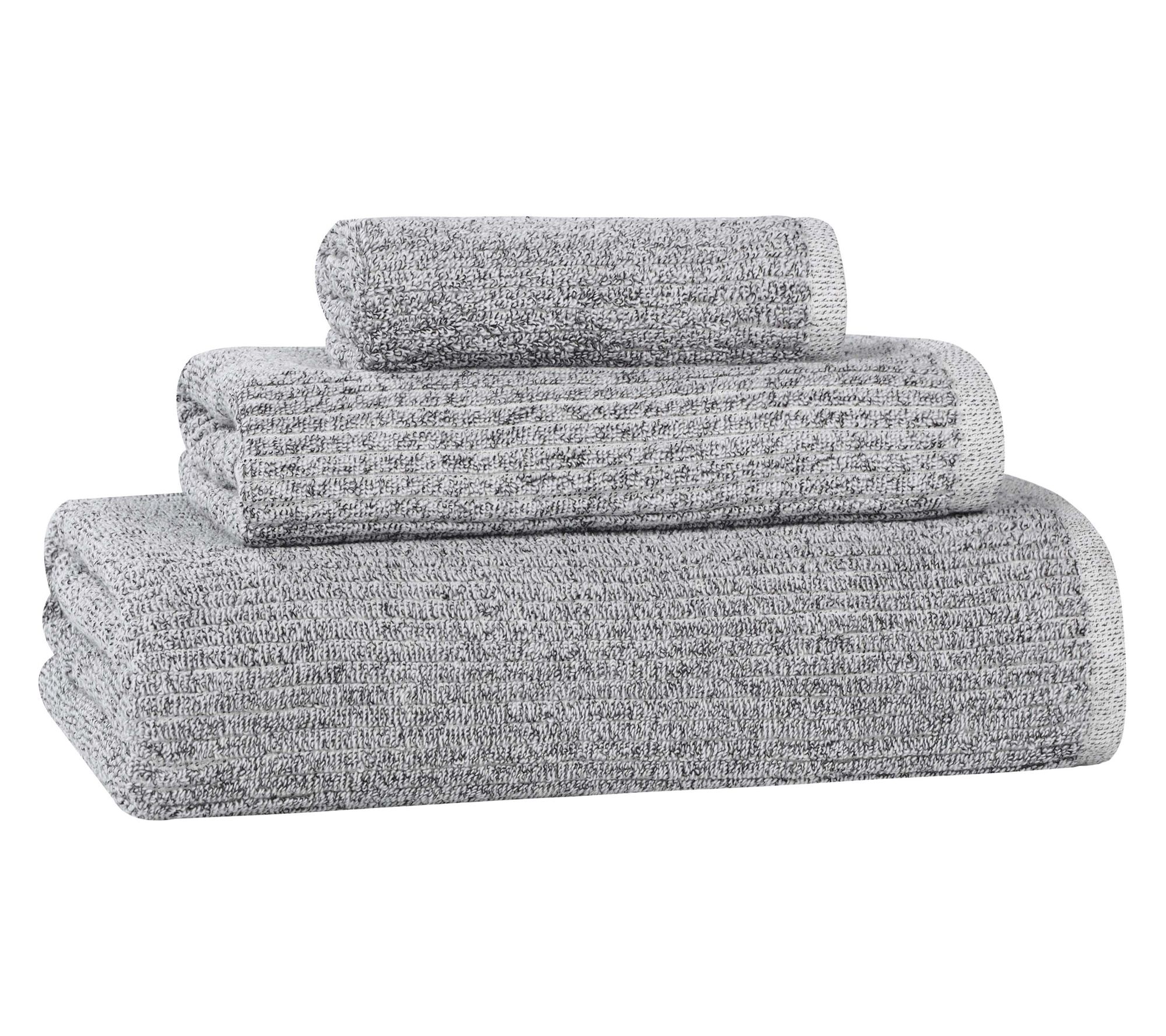 Superior Destin Cotton Blend Solid 3 Piece Towel Set