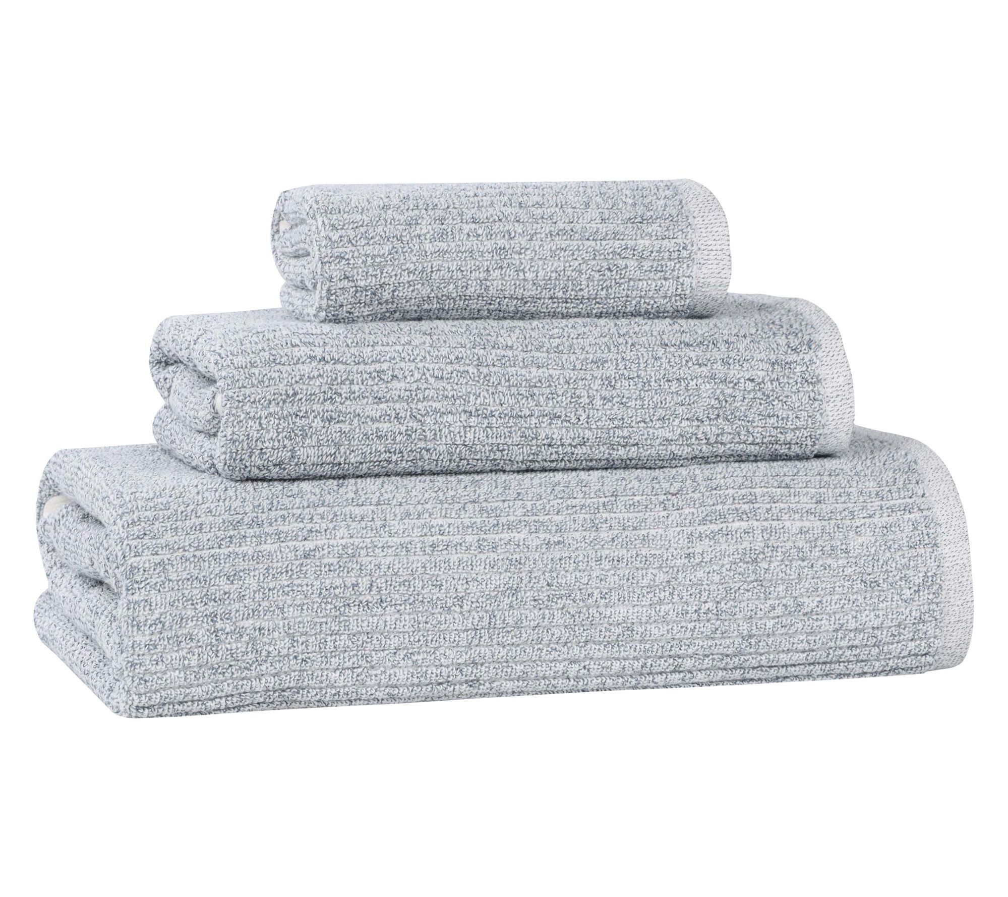 Superior Destin Cotton Blend Solid 3 Piece Towel Set
