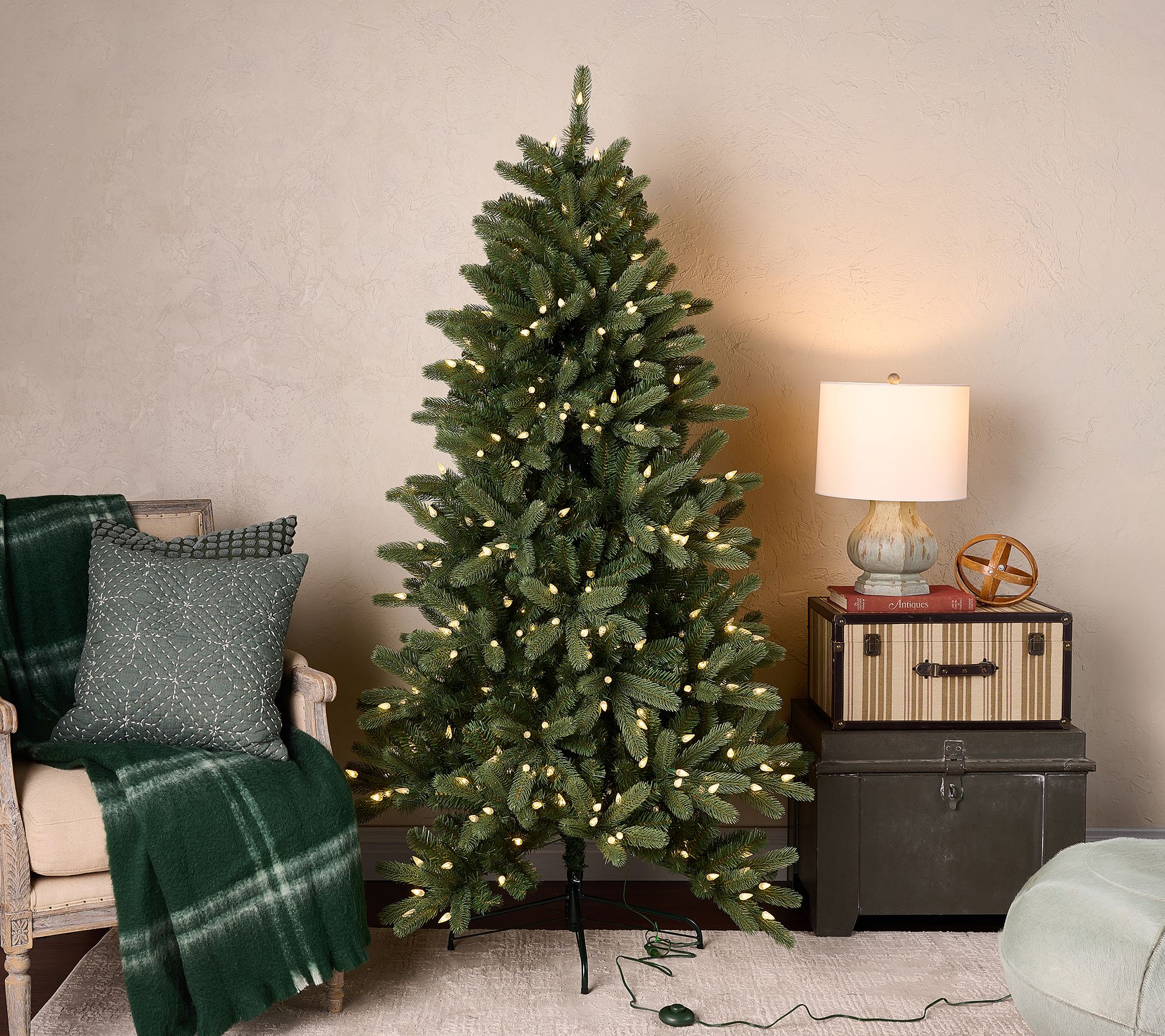 ShW8/25 Home Reflections 6' LED Colorado Spruce Tree w/ Remote