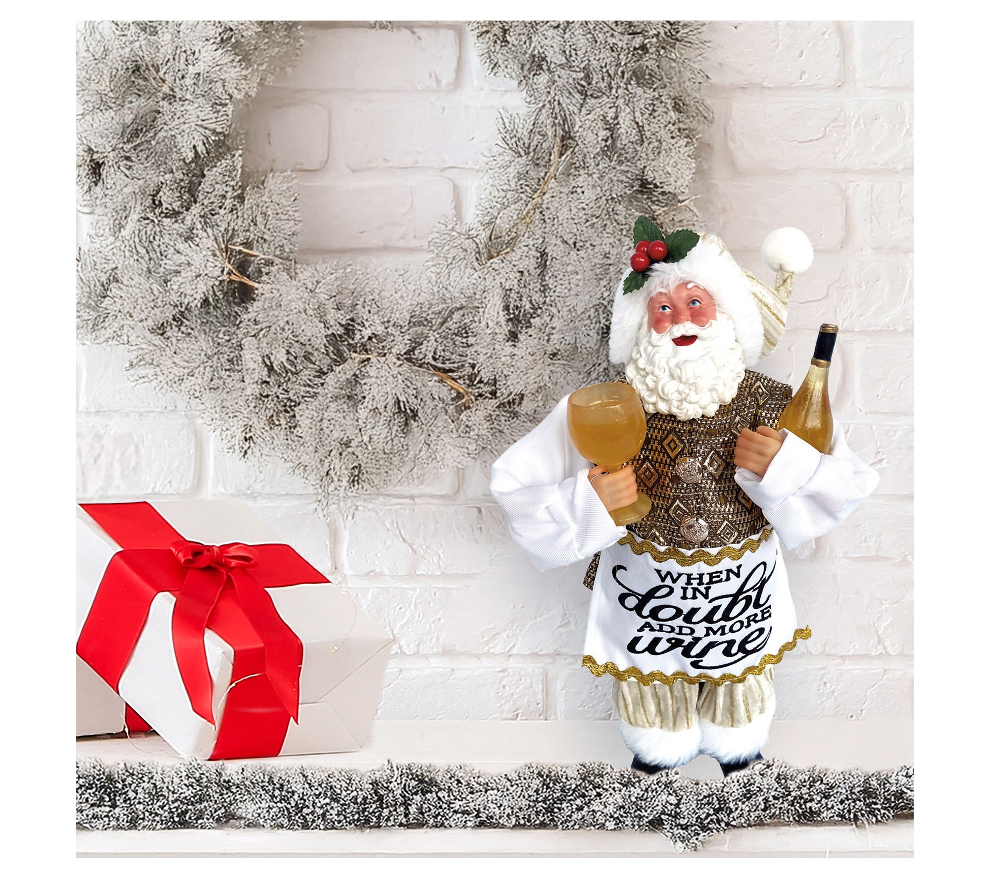 Santa's Workshop 12" When in Doubt Add More Wine Claus