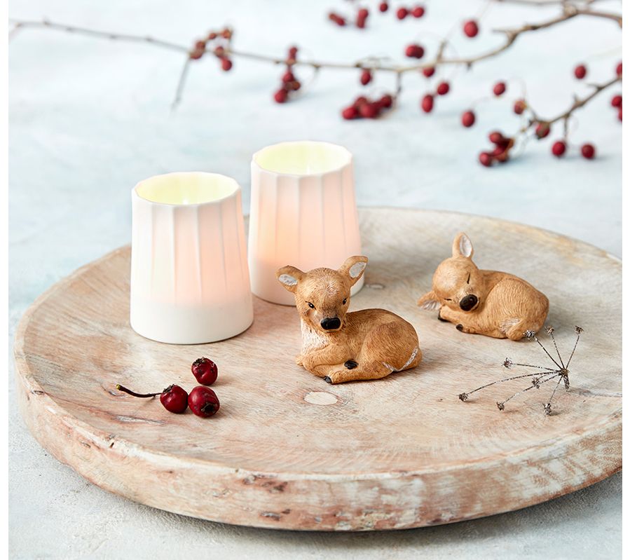 Klarborg Reindeer Calves Reino & Rolf Figurines