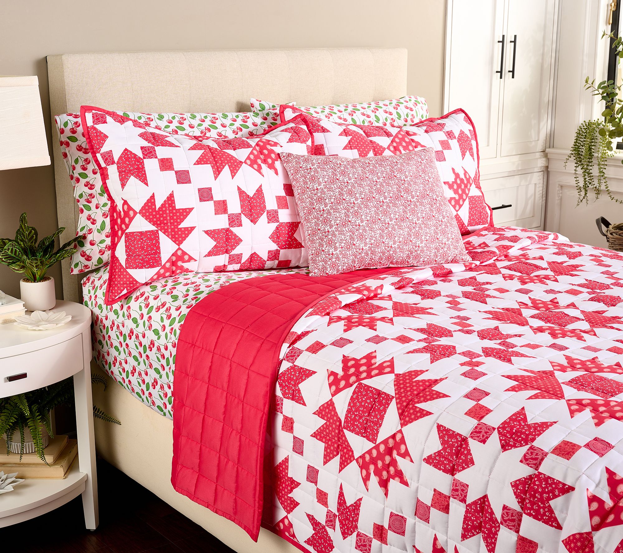 "As Is" Martha Stewart 3-Piece Coverlet and Sham Set FL/QN