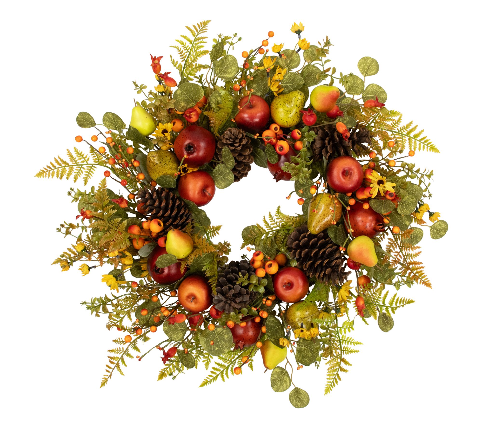 Northlight Apples and Pears Fall Harvest Wreath26" Unlit