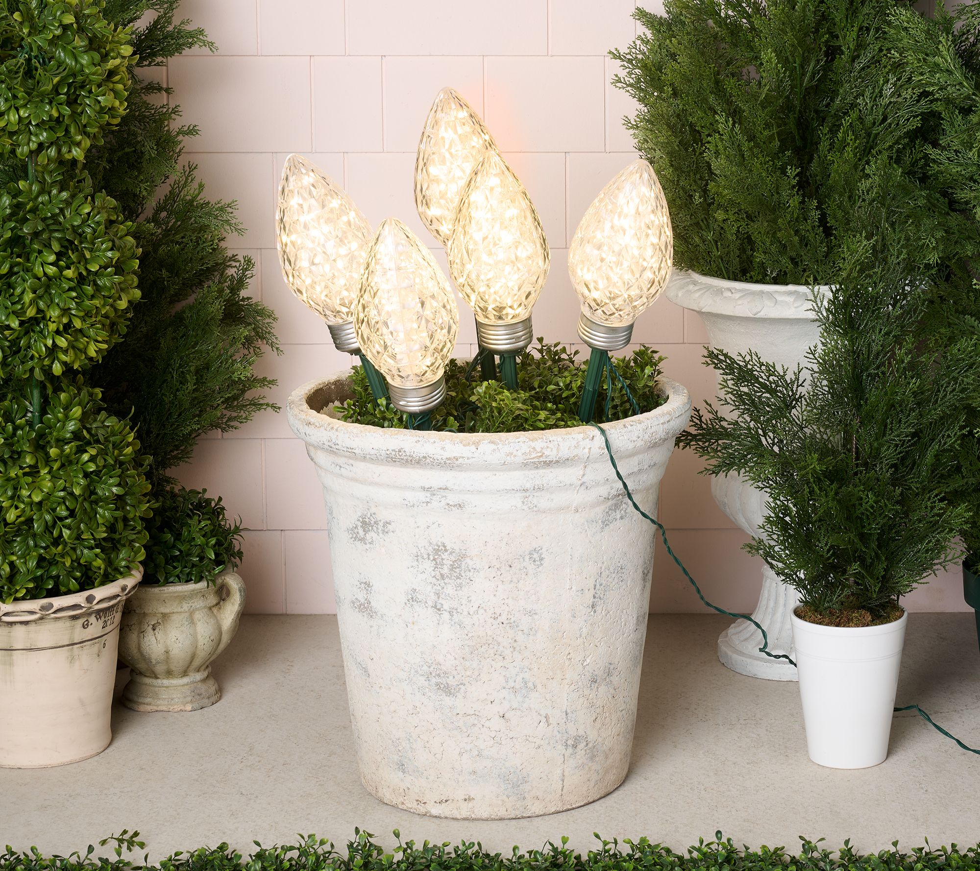 "As Is" Bethlehem Light Set/5 Oversized C9 Stake Lights