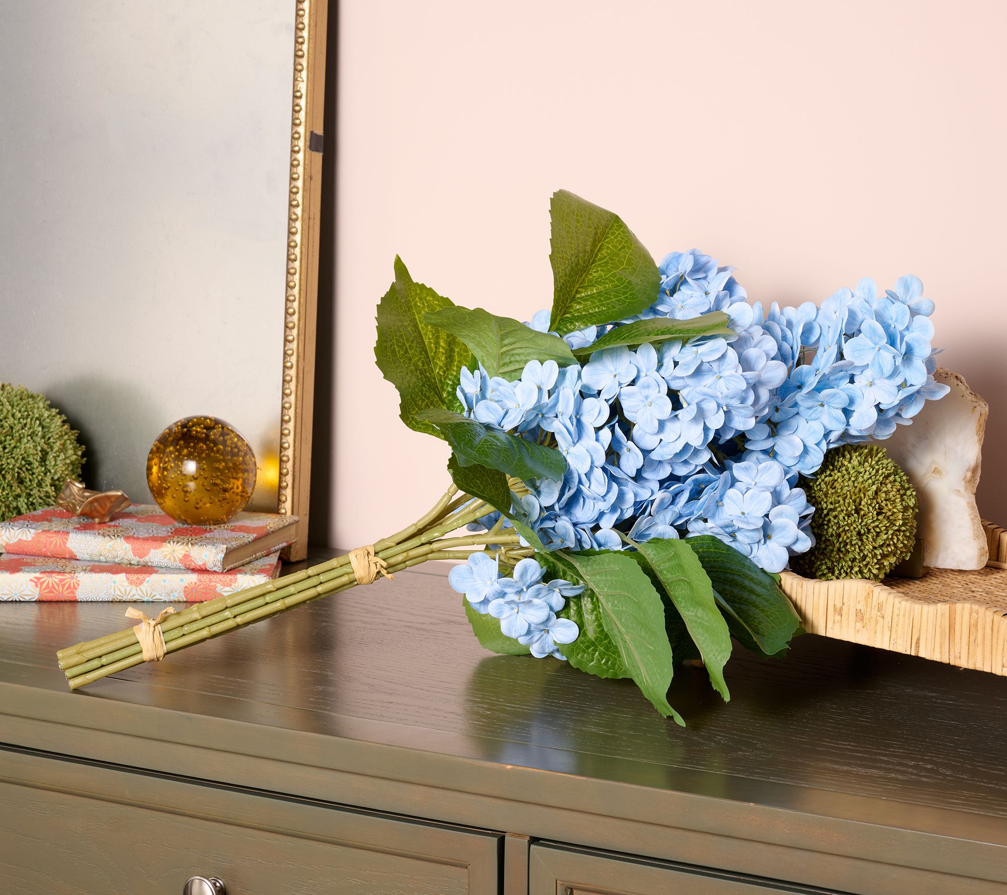 Indoor/Outdoor Faux Hydrangea Bouquet Urn Filler by Kim Gravel