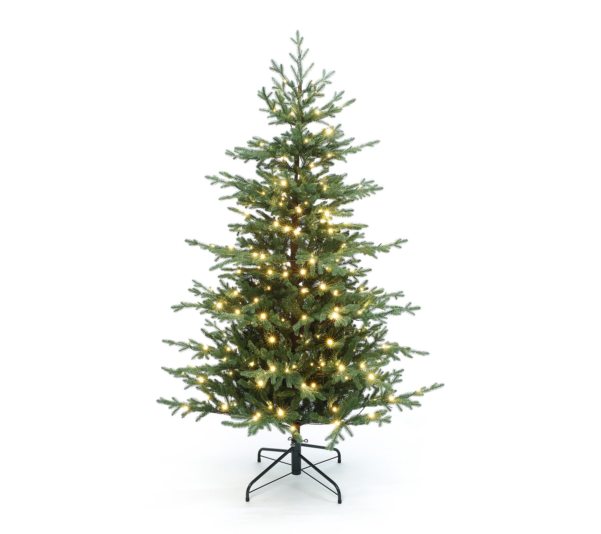 LuxenHome 6Ft Pre-Lit Artificial Fir Christmasree with Stand