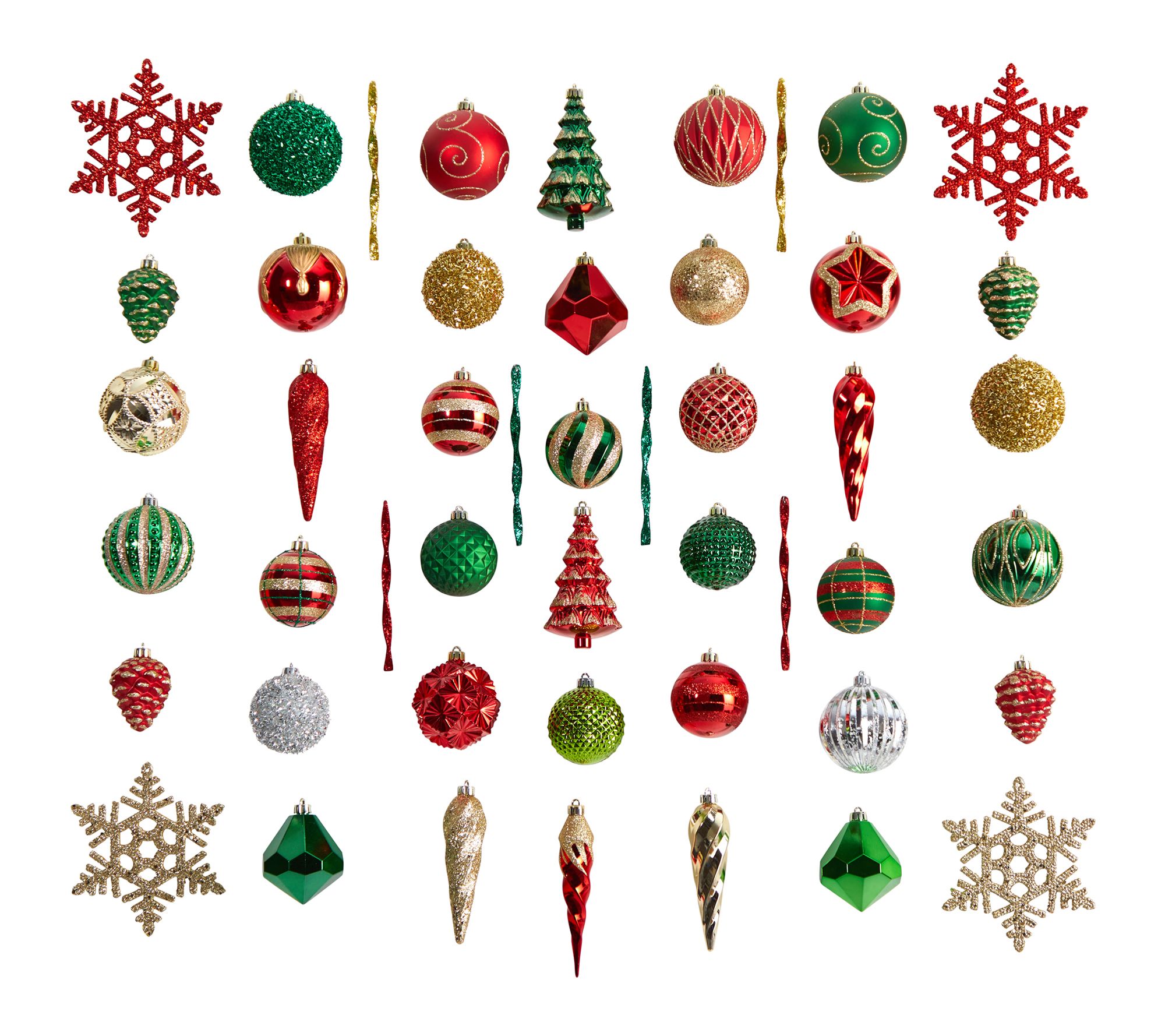 Nearly Natural 52-Count Christmas Tree OrnamentBox Set