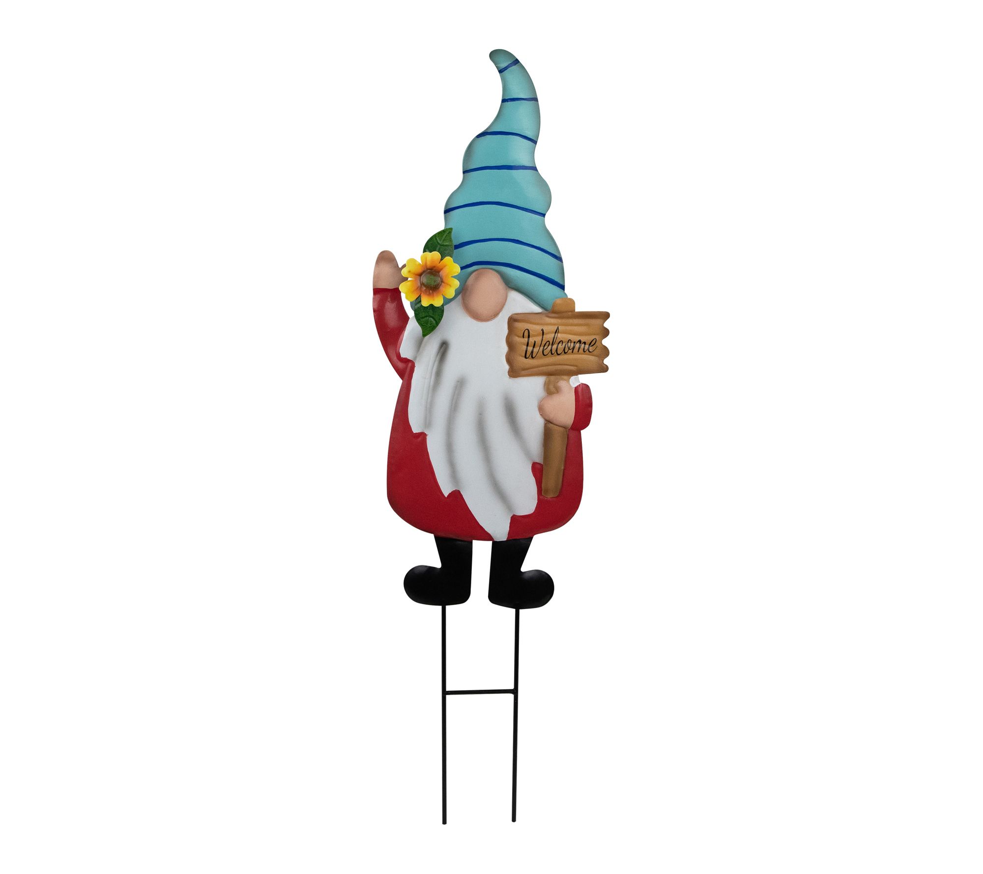 Northlight Welcome Gnome Outdoor Garden Stake -22" - Red
