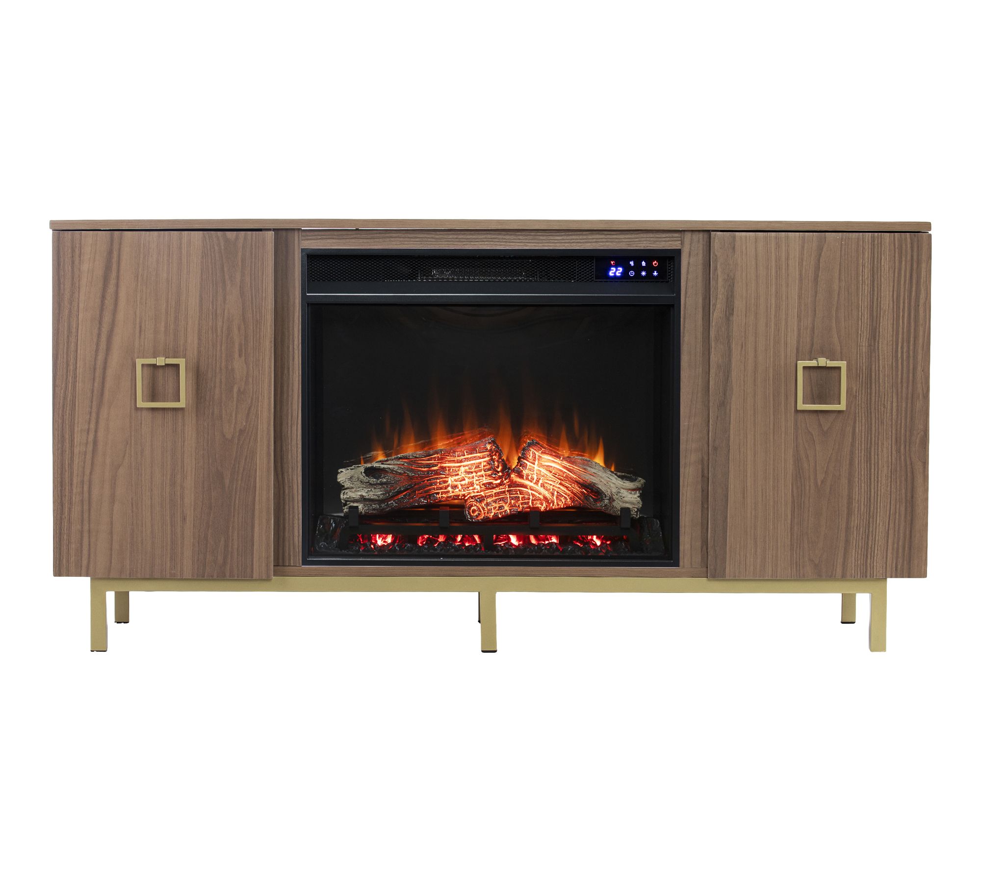 SEI Yorkville Touch Screen Electric Fireplace with Storage