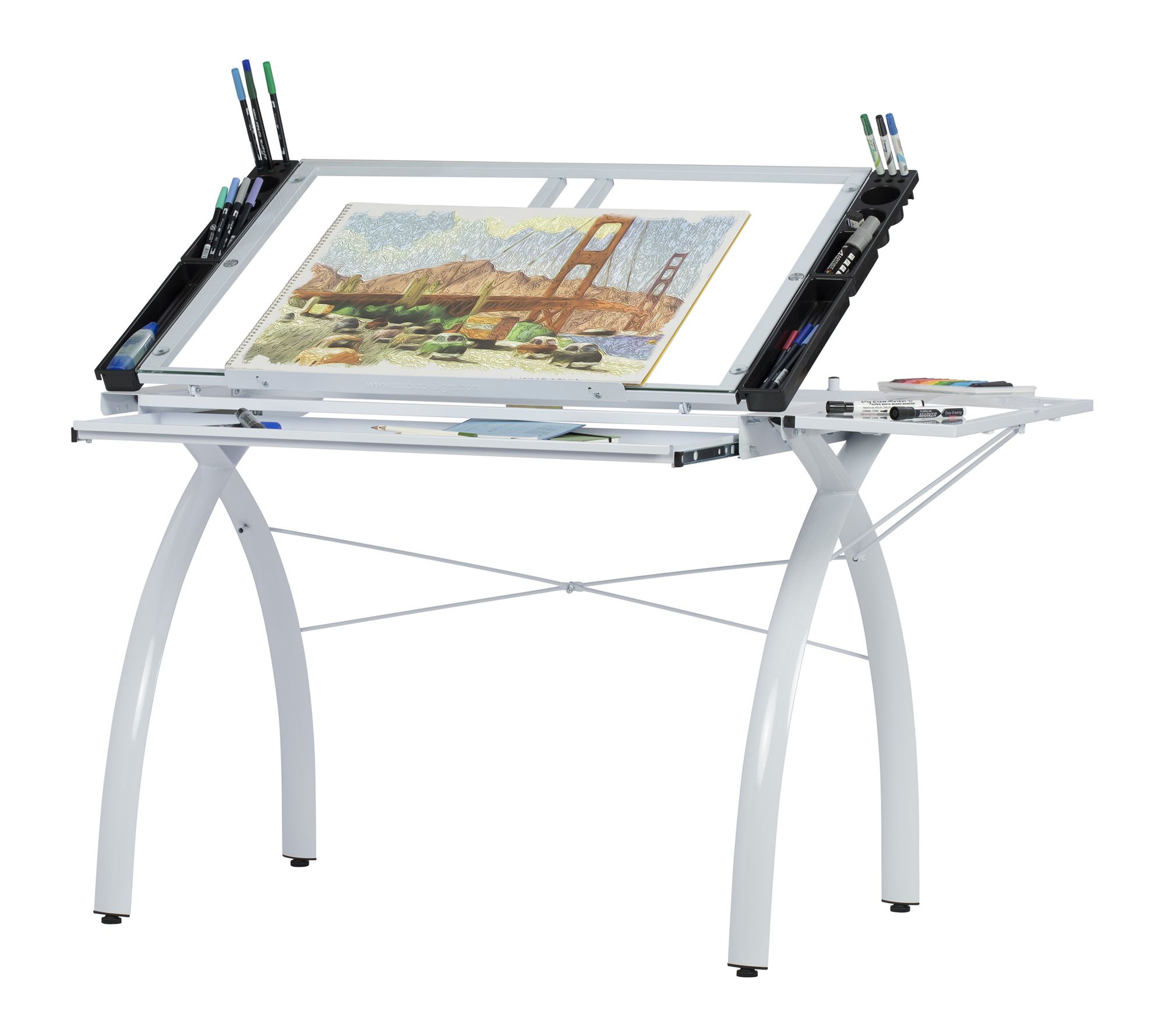 Studio Designs Futura Craft Station with 9.5"WFolding Shelf