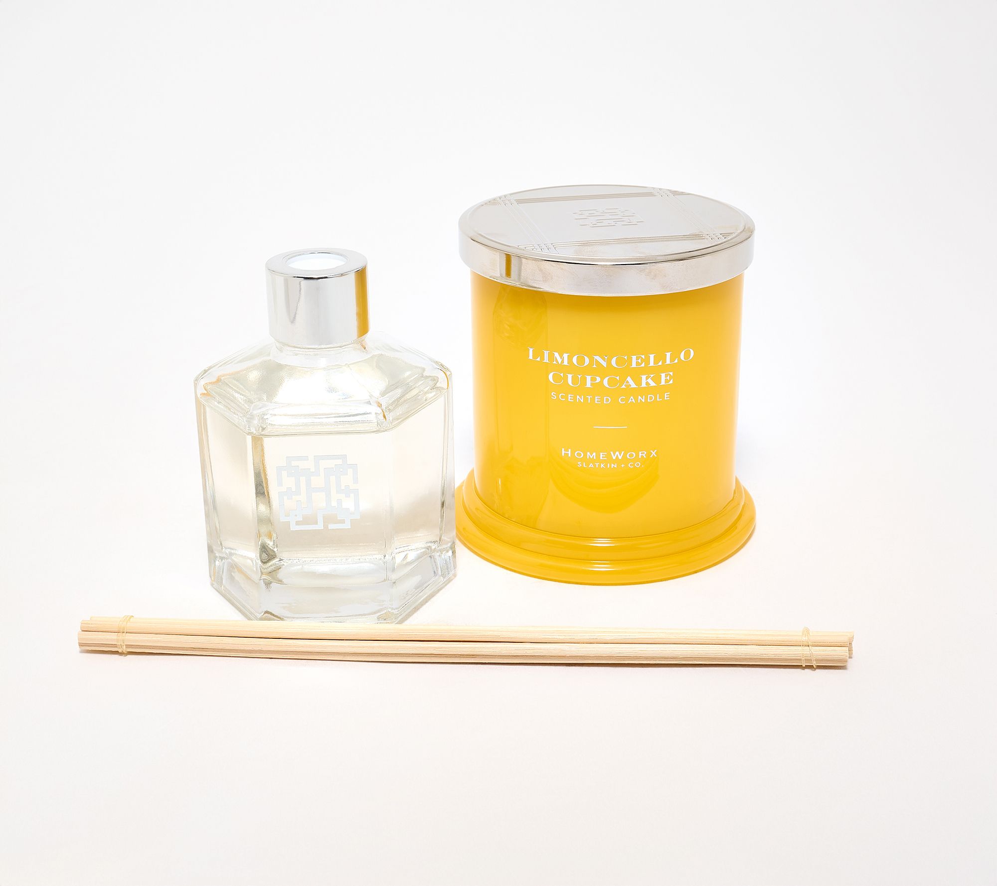 "As Is"HomeWorx by Slatkin + Co Core Classics 8oz Candle & Reed Set