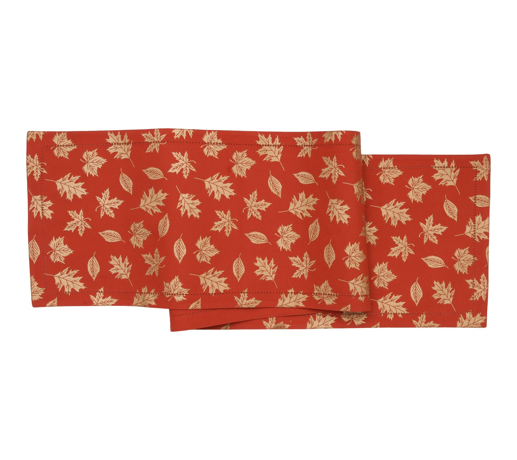Lux Botanical Fall Leaf Hemstitch Runner  by Valerie