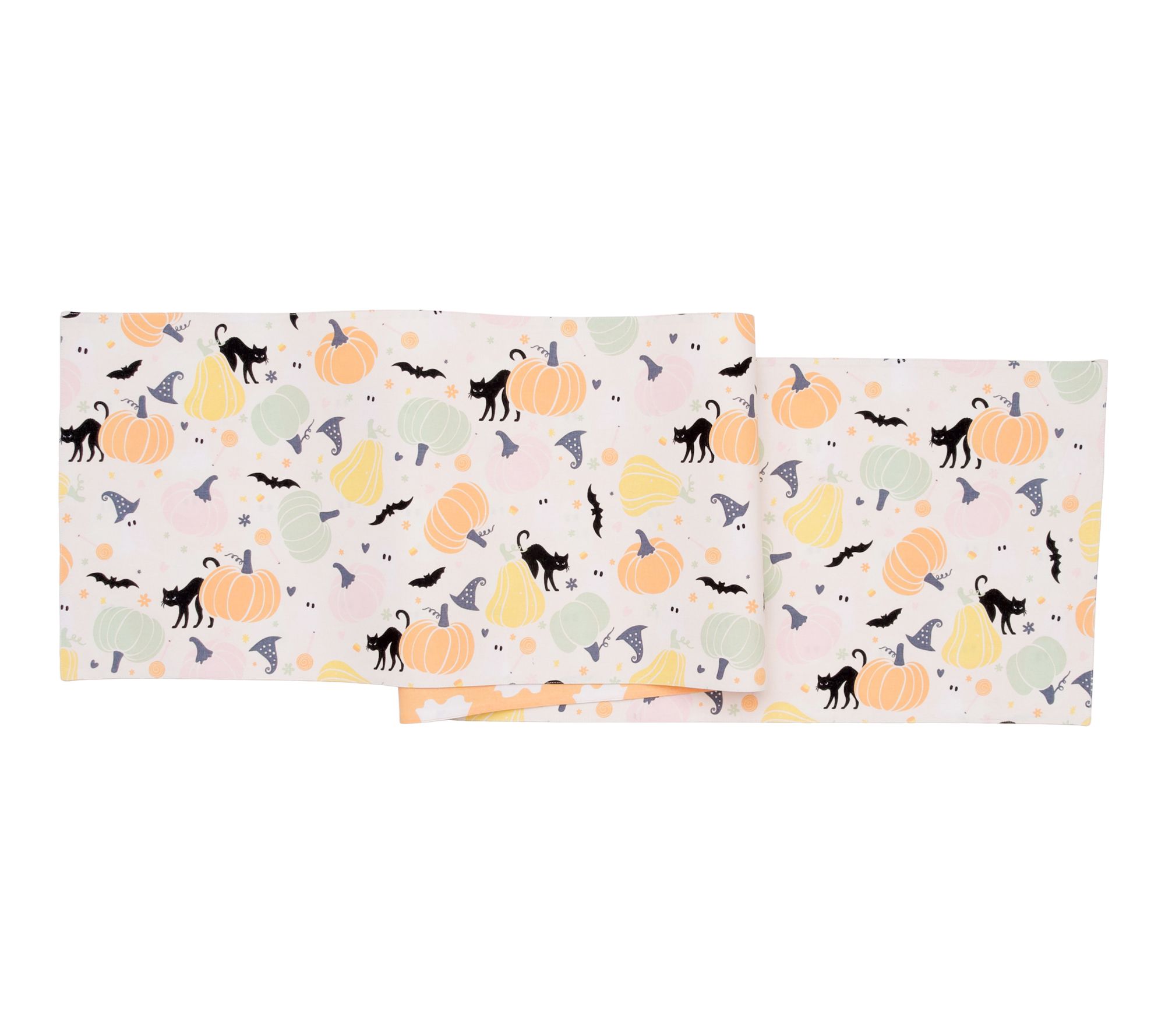 Boo Bash Cats and Bats Reversible Halloween Runner  by Valerie