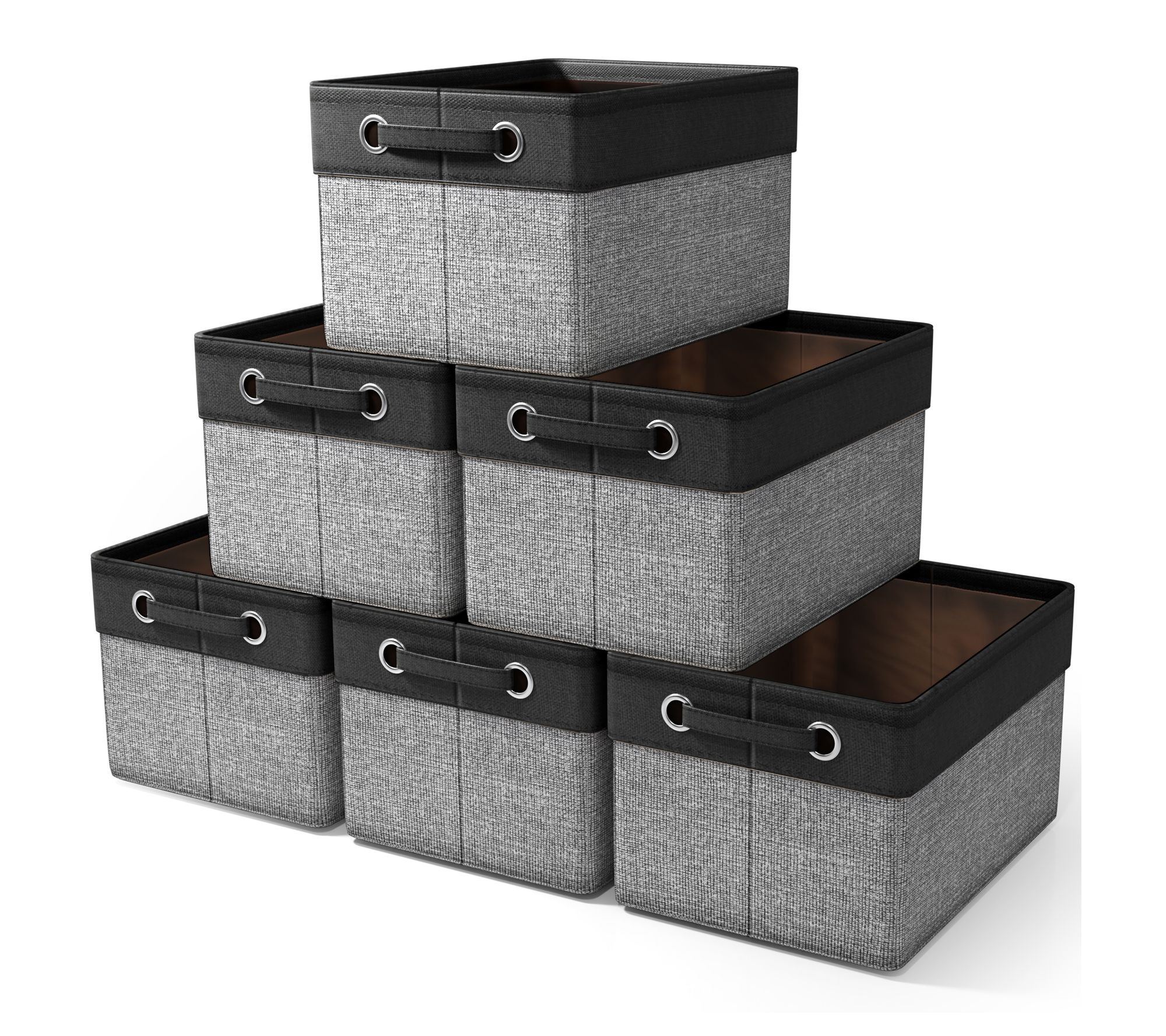 Sorbus 15" Collapsible Storage Bins with Handles - 6 PK