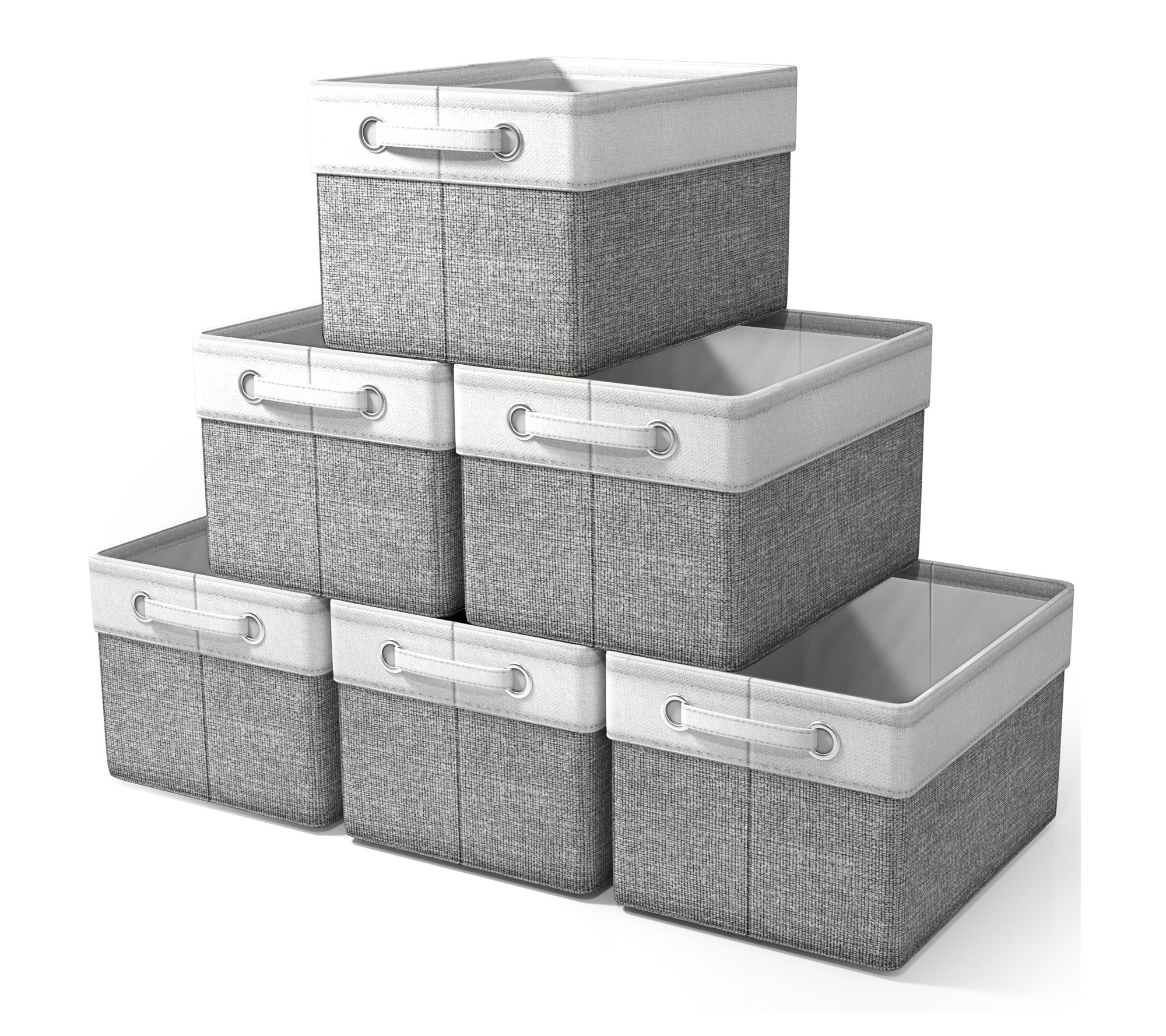 Sorbus 15" Collapsible Storage Bins with Handles - 6 PK