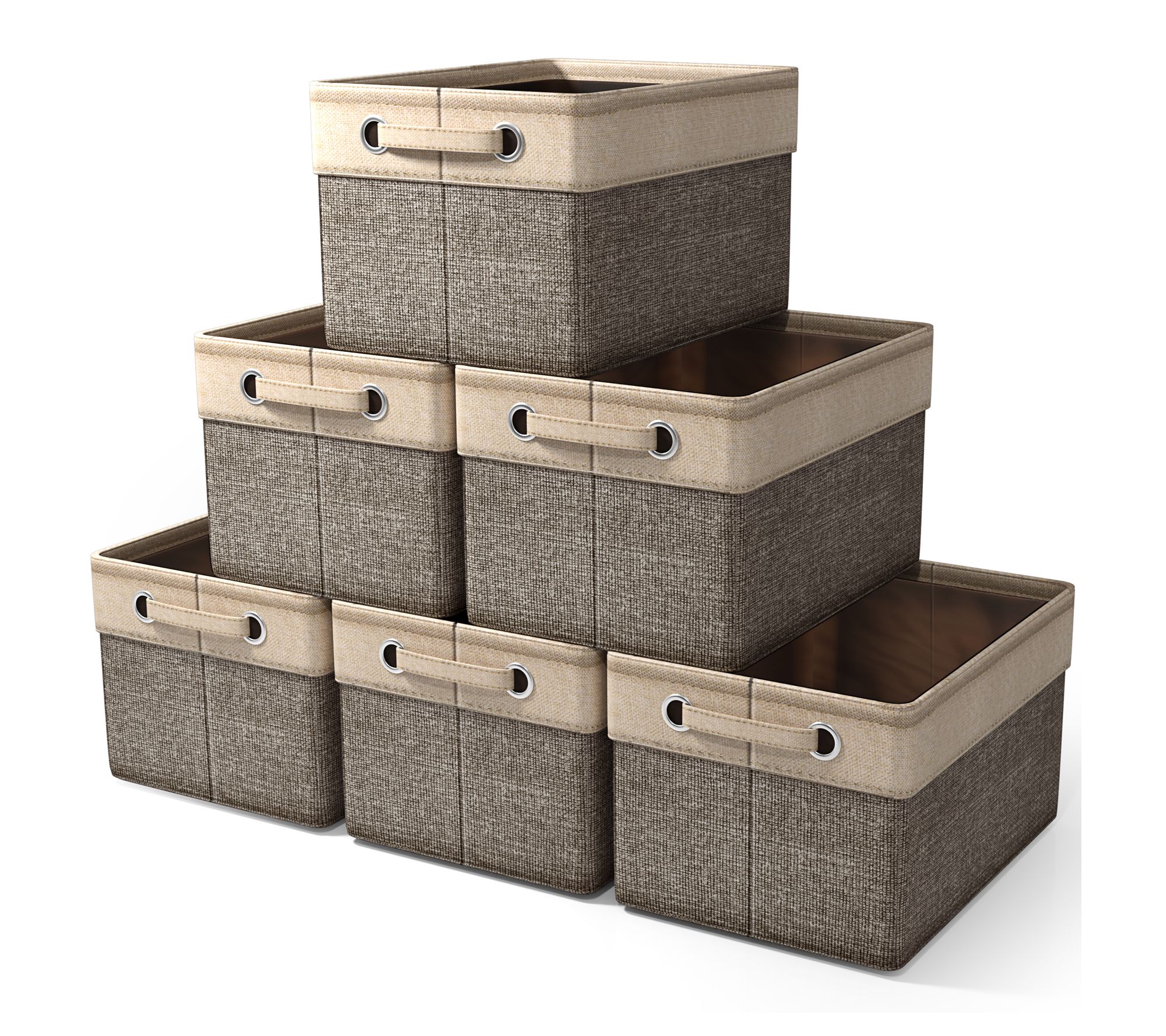 Sorbus 15" Collapsible Storage Bins with Handles - 6 PK
