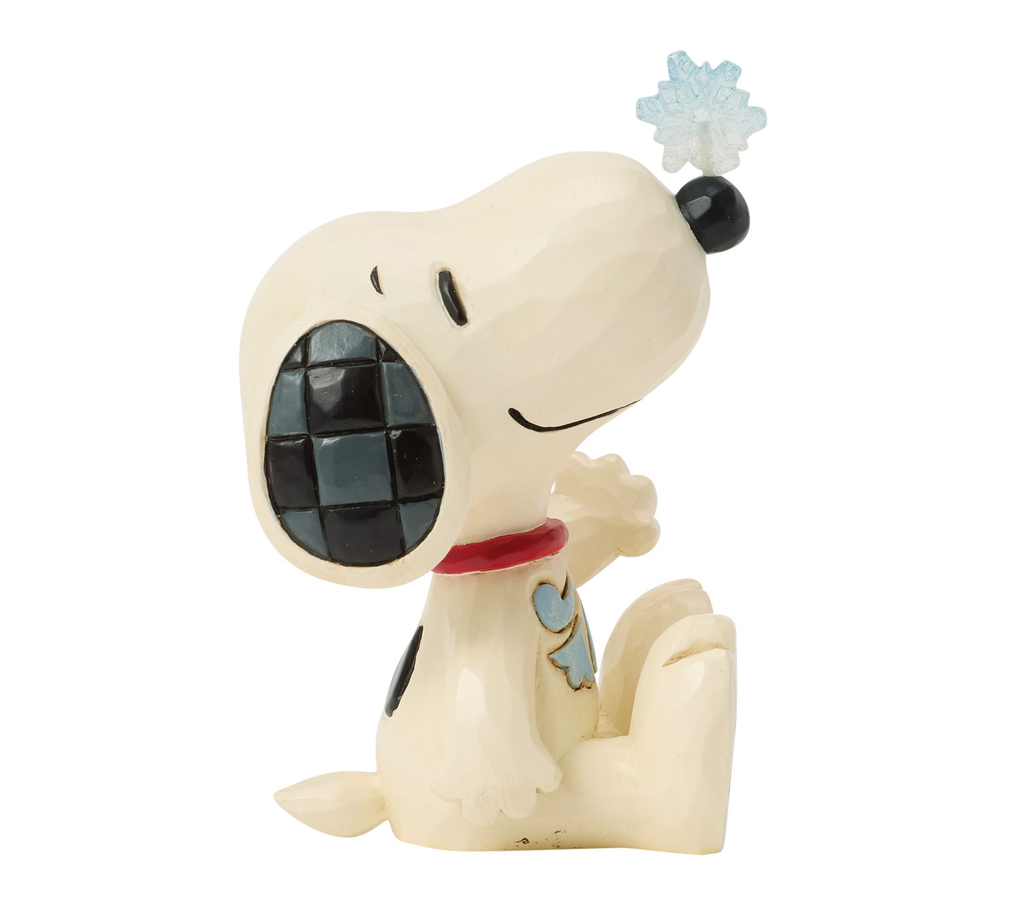 Jim Shore Peanuts Snoopy Snowflake on Nose Mini Figurine 3in H