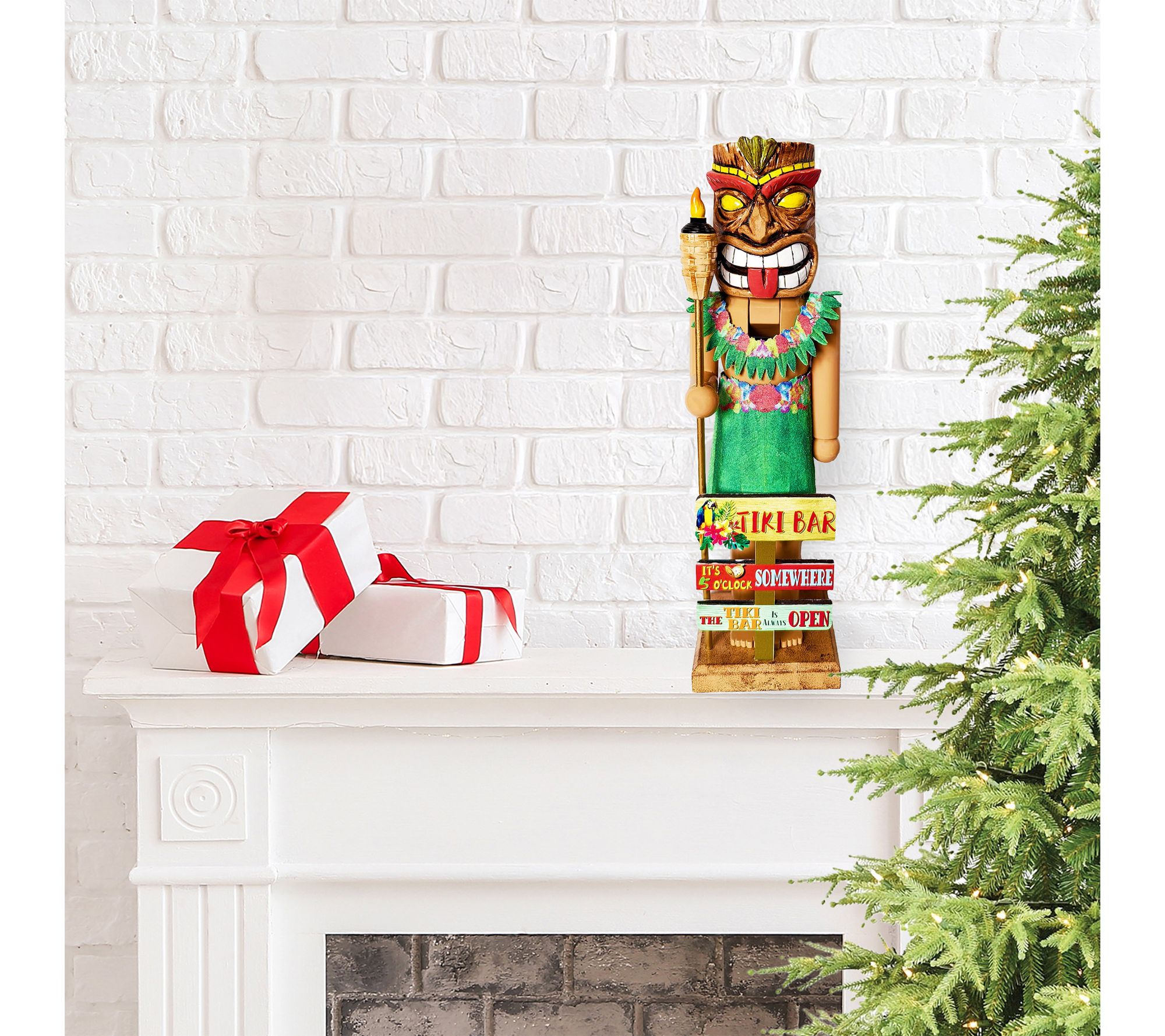 Santa's Workshop 14" Tiki Man Nutcracker