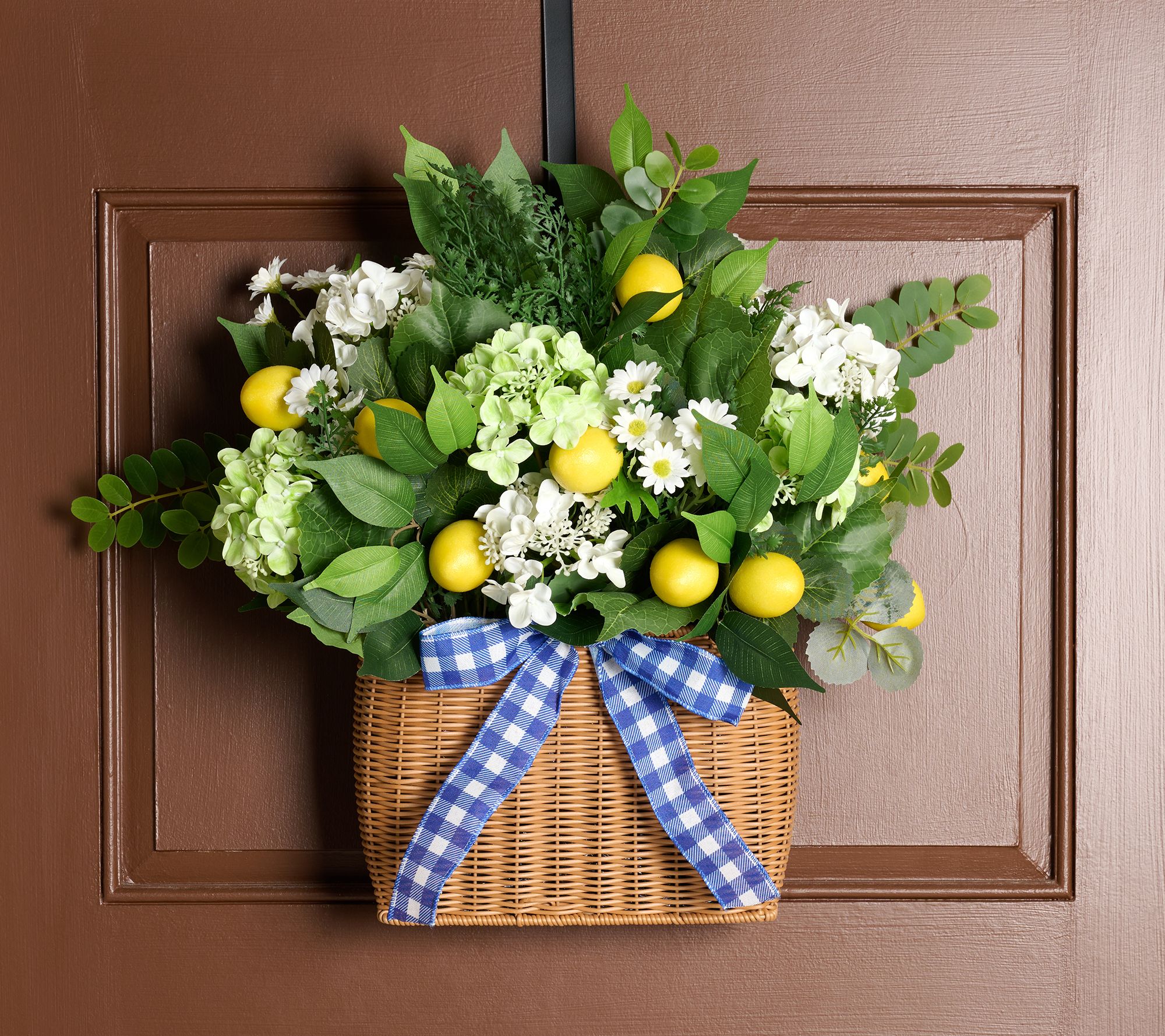 "As Is" Home Reflections 18" Floral Fruits Hanging Basket