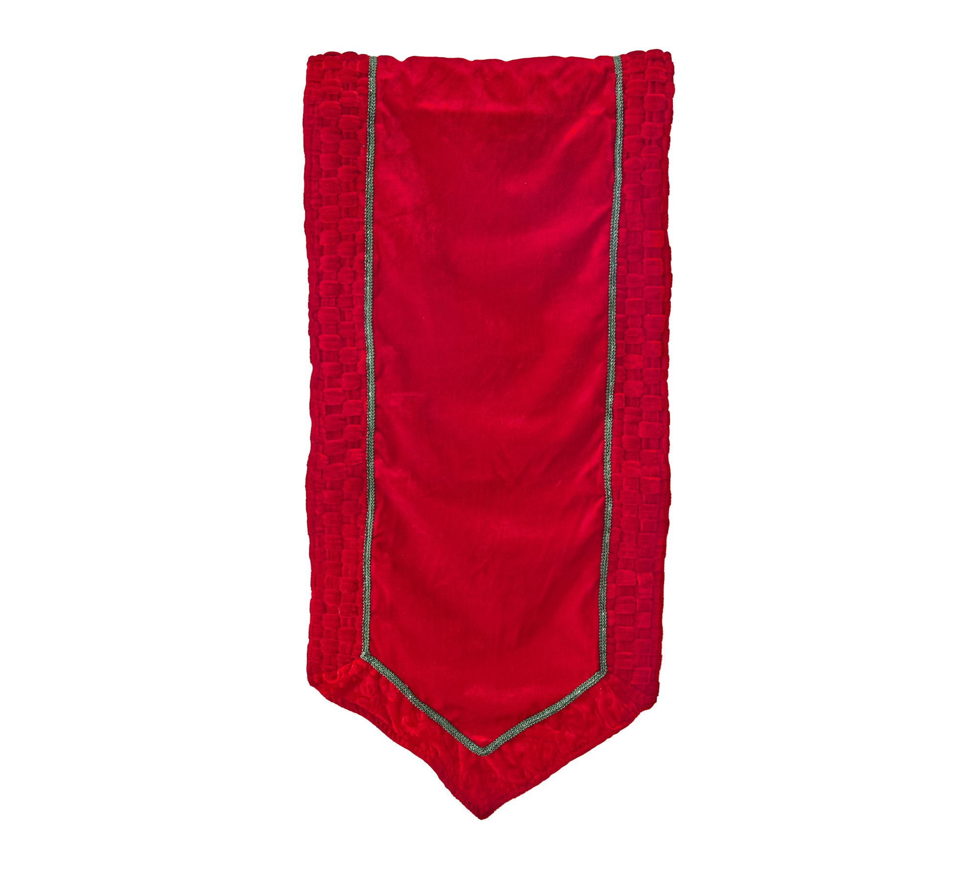 17x68" Velvet W/Braided Edge Table Runner by Valerie