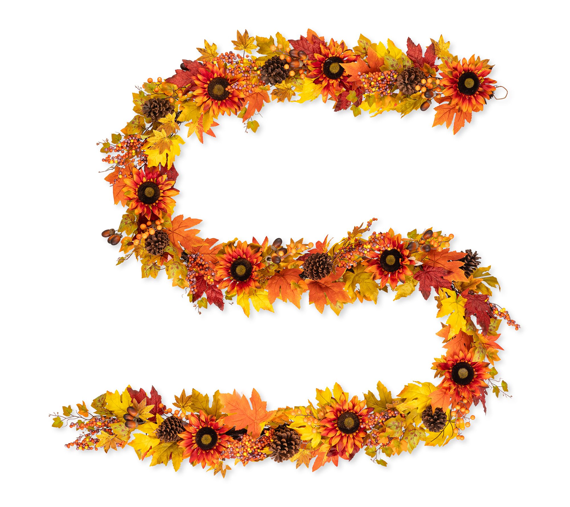 Glitzhome 12ft Fall Oversized Sunflower Garland