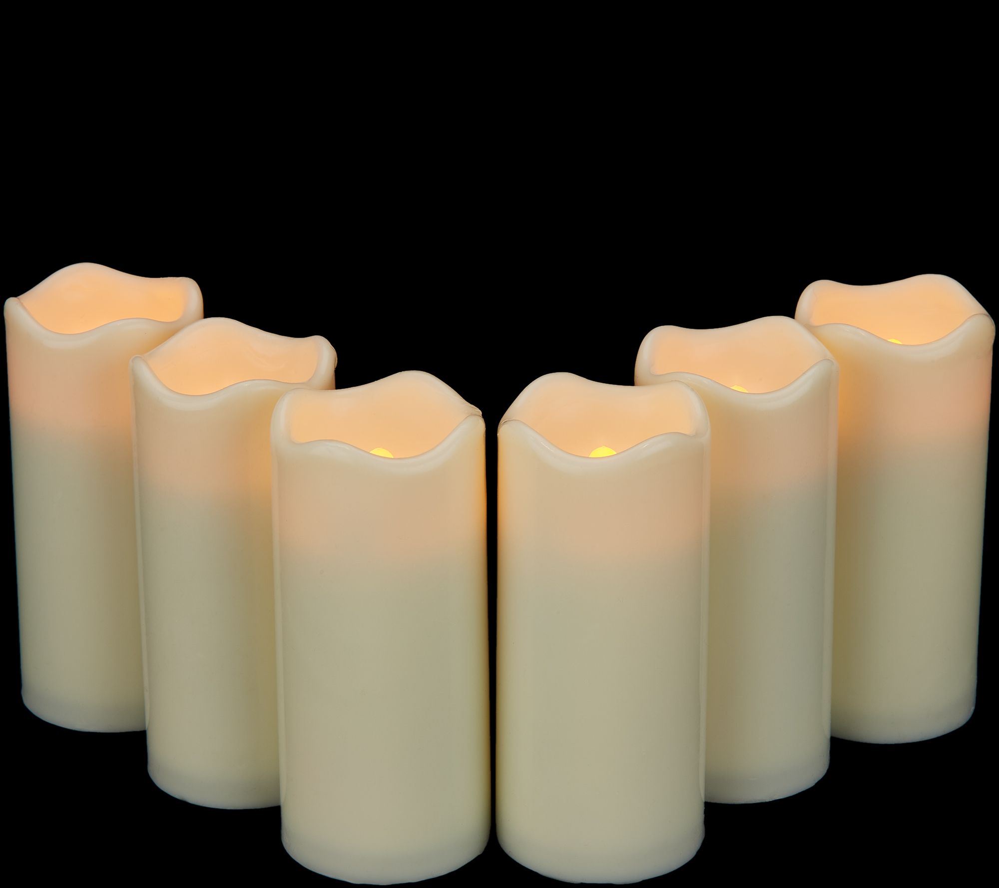 Pacific Accents Set of 6 Melted Top Flameless Votive Candles