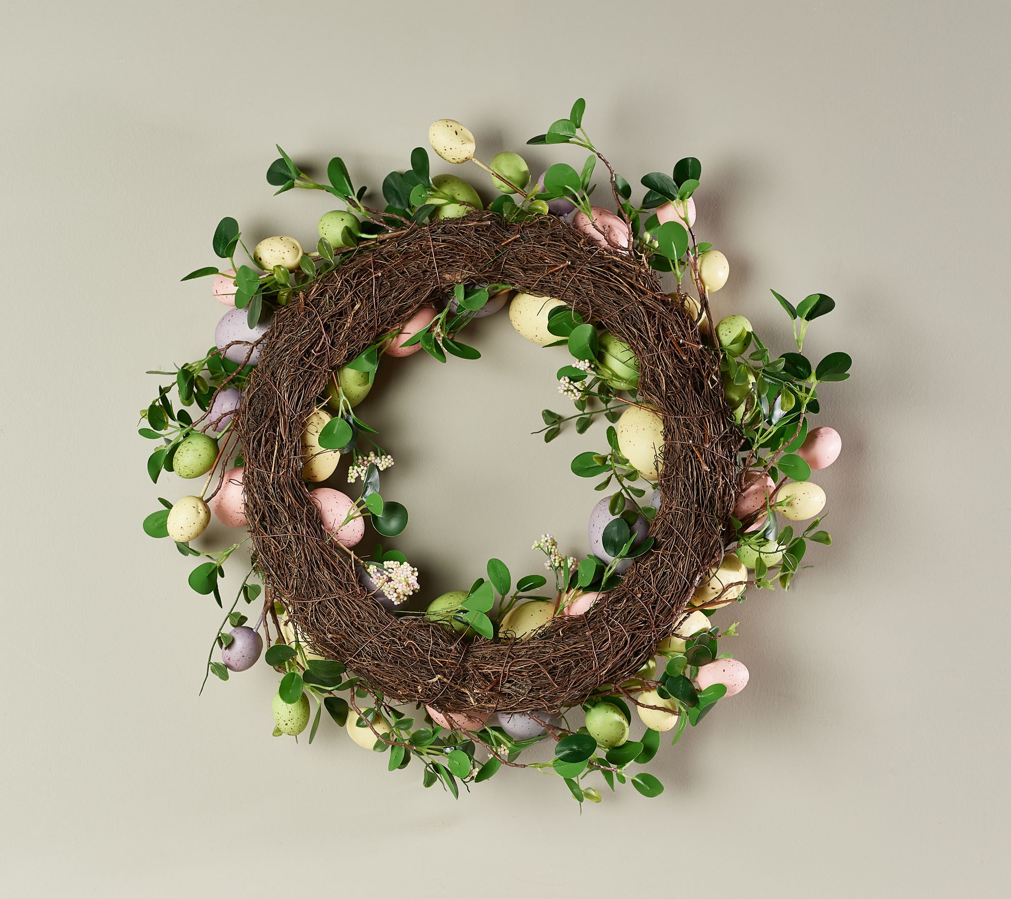 "As Is" 22" Easter Egg and Boxwood Wreath by Valerie