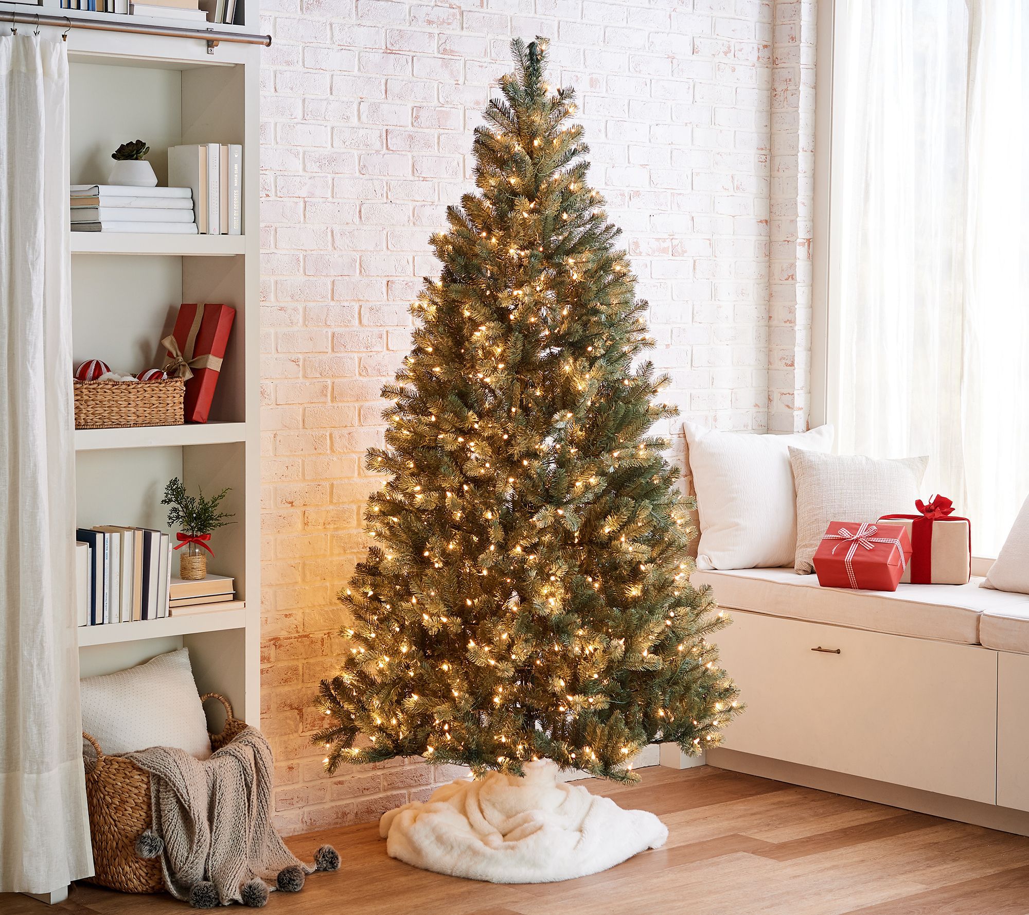 Bethlehem Lights 9' Incandescent Blue Spruce Tree - QVC.com