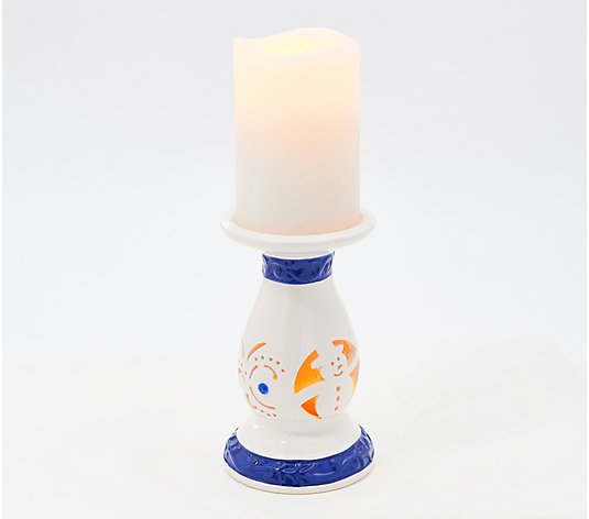 Lightscapes Cutwork Pedestal with Lightscapes Candle