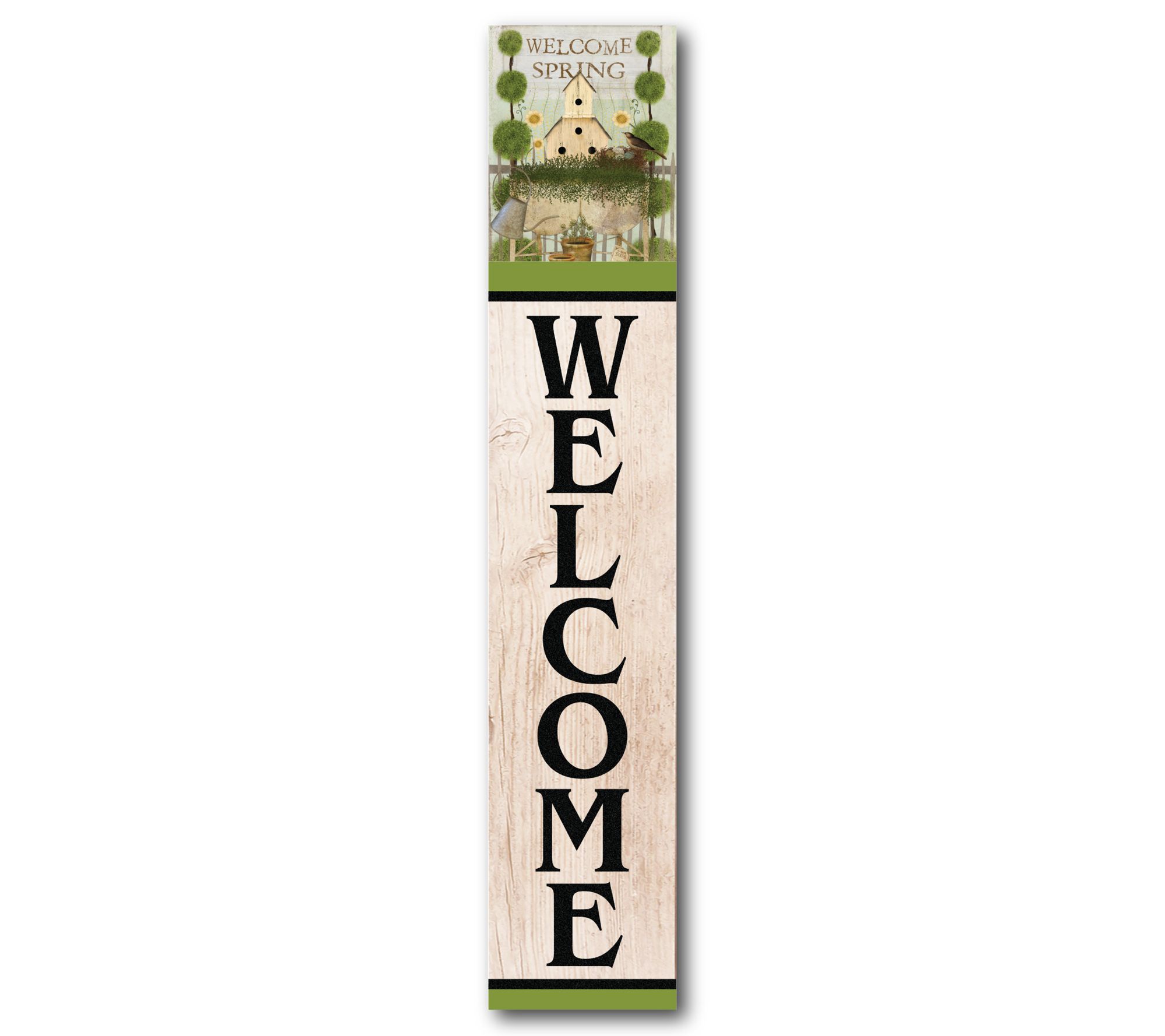 Courtside Market Welcome Spring 7" x 40" PorchSign