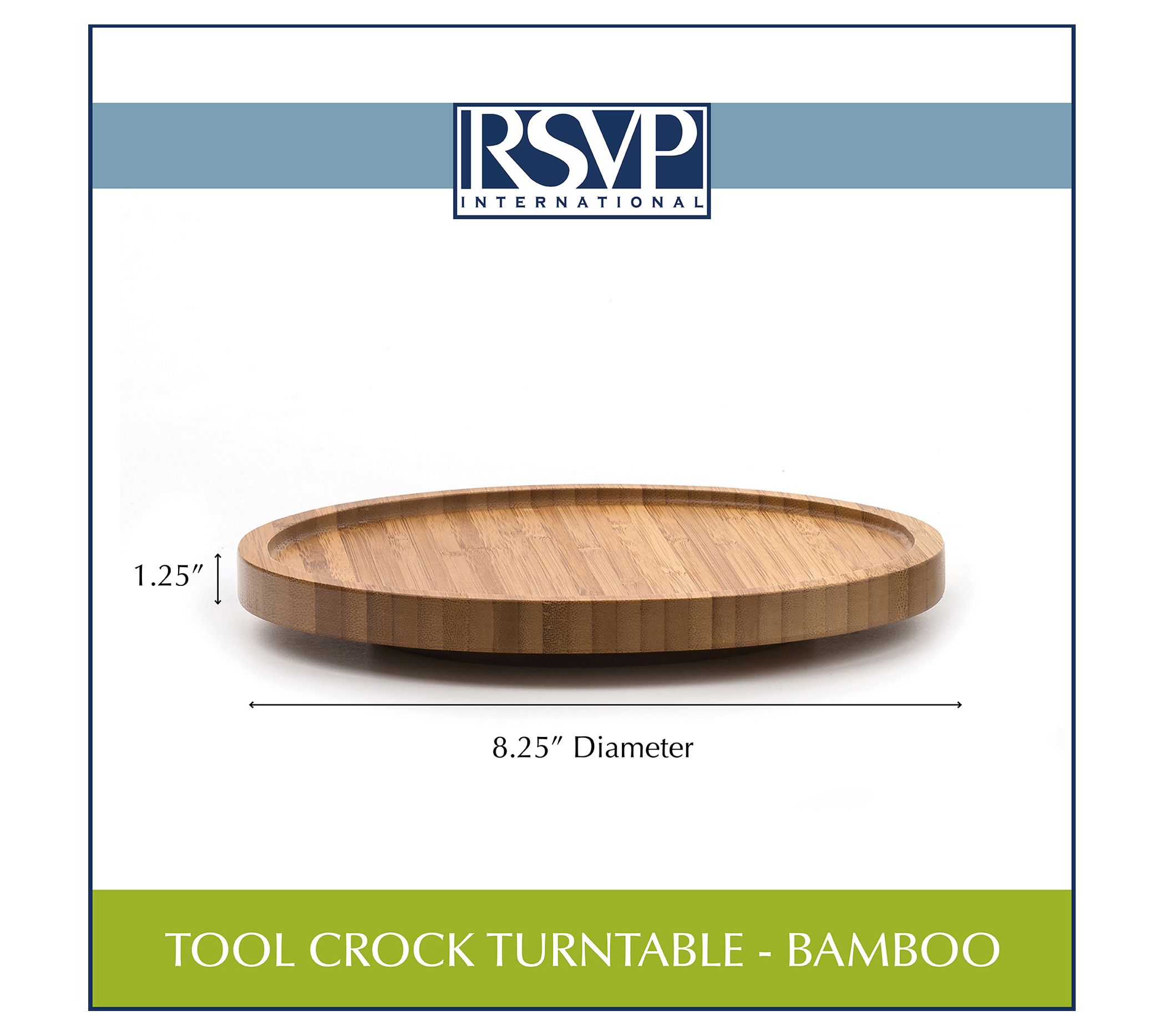RSVP Oversized Tool Crock and Oversized Tool Crock Turntable Set 