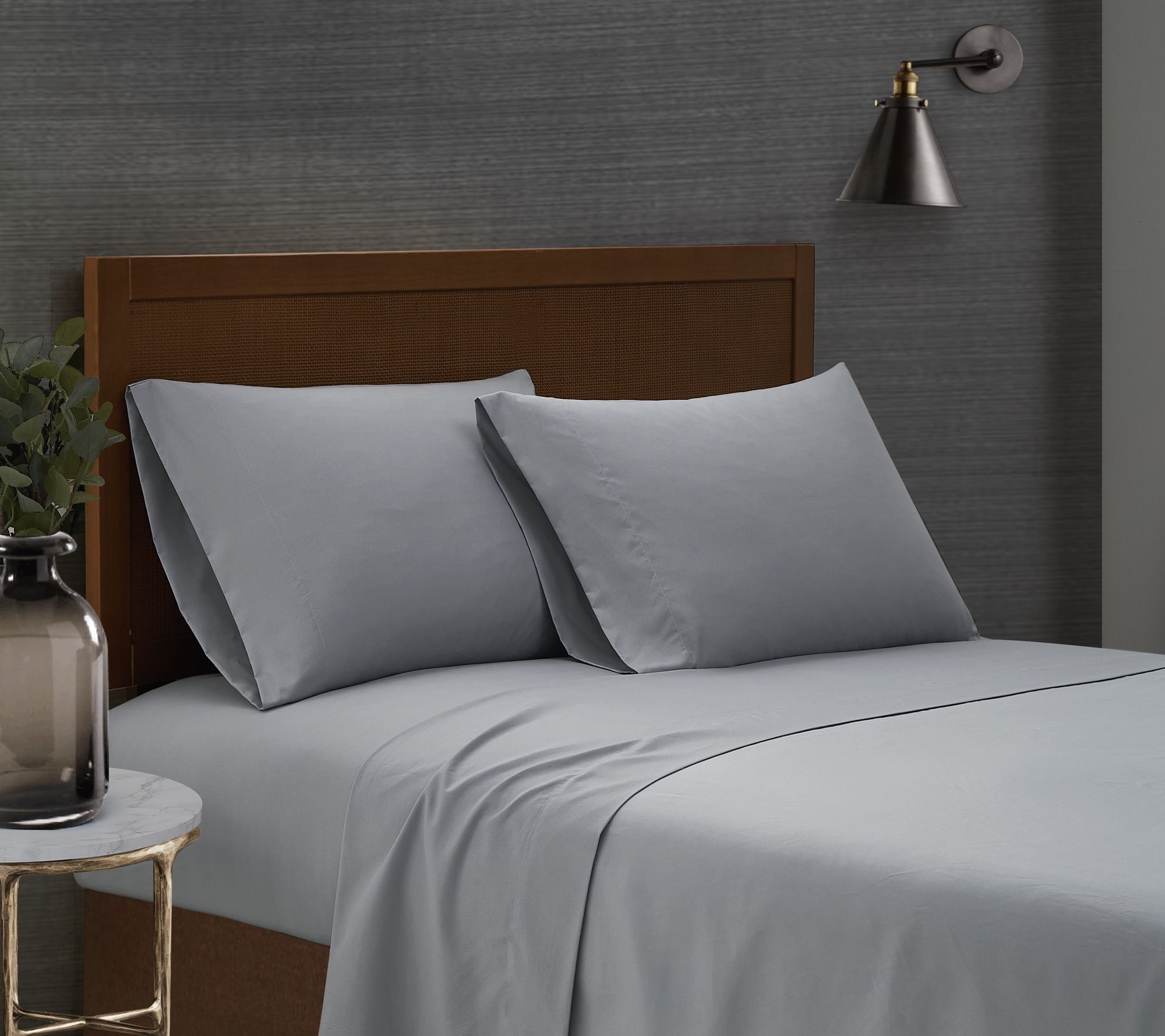 London Fog Garment Wash Solid Full 4-Piece Sheet Set