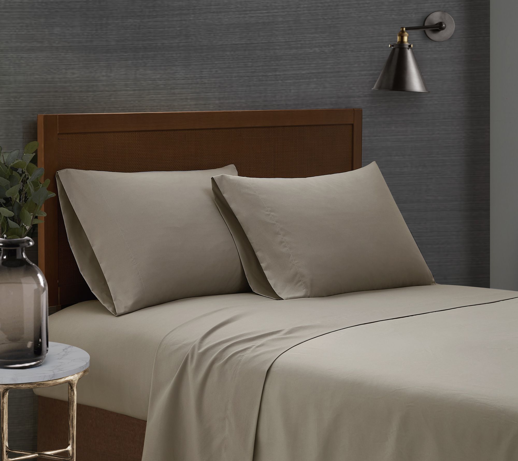 London Fog Garment Wash Solid Full 4-Piece Sheet Set