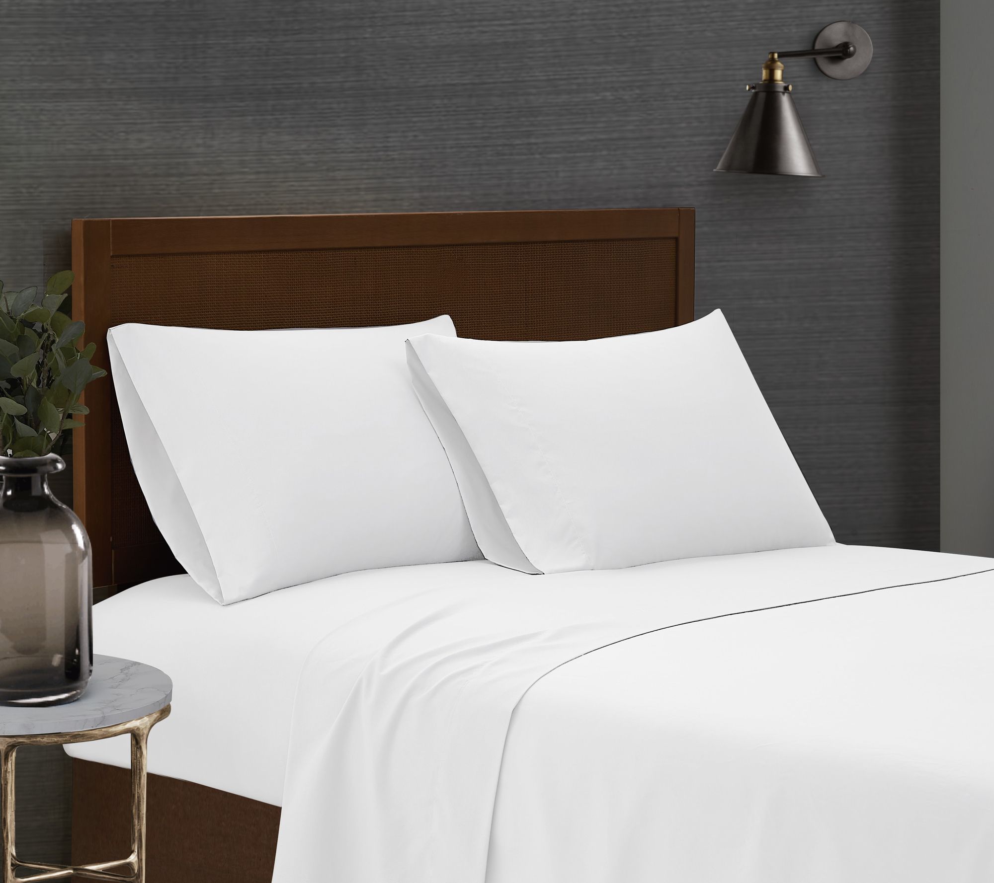 London Fog Garment Wash Solid Full 4-Piece Sheet Set