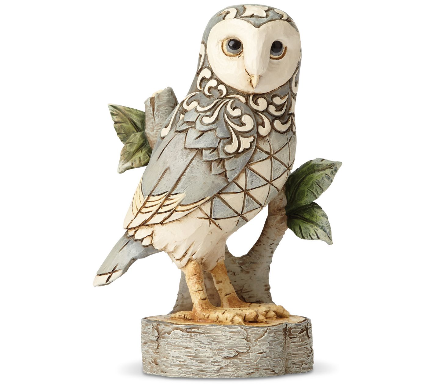 Jim Shore White Woodland Owl on Branch